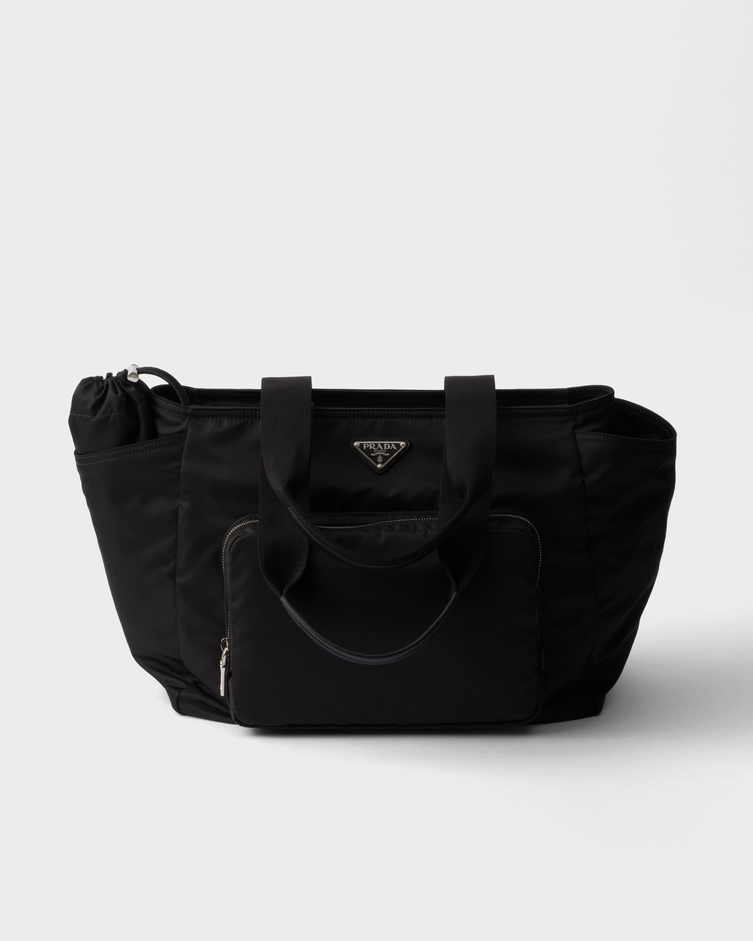 Re-Nylon baby bag — Black — 1BG102_RV44_F0002_V_OOO