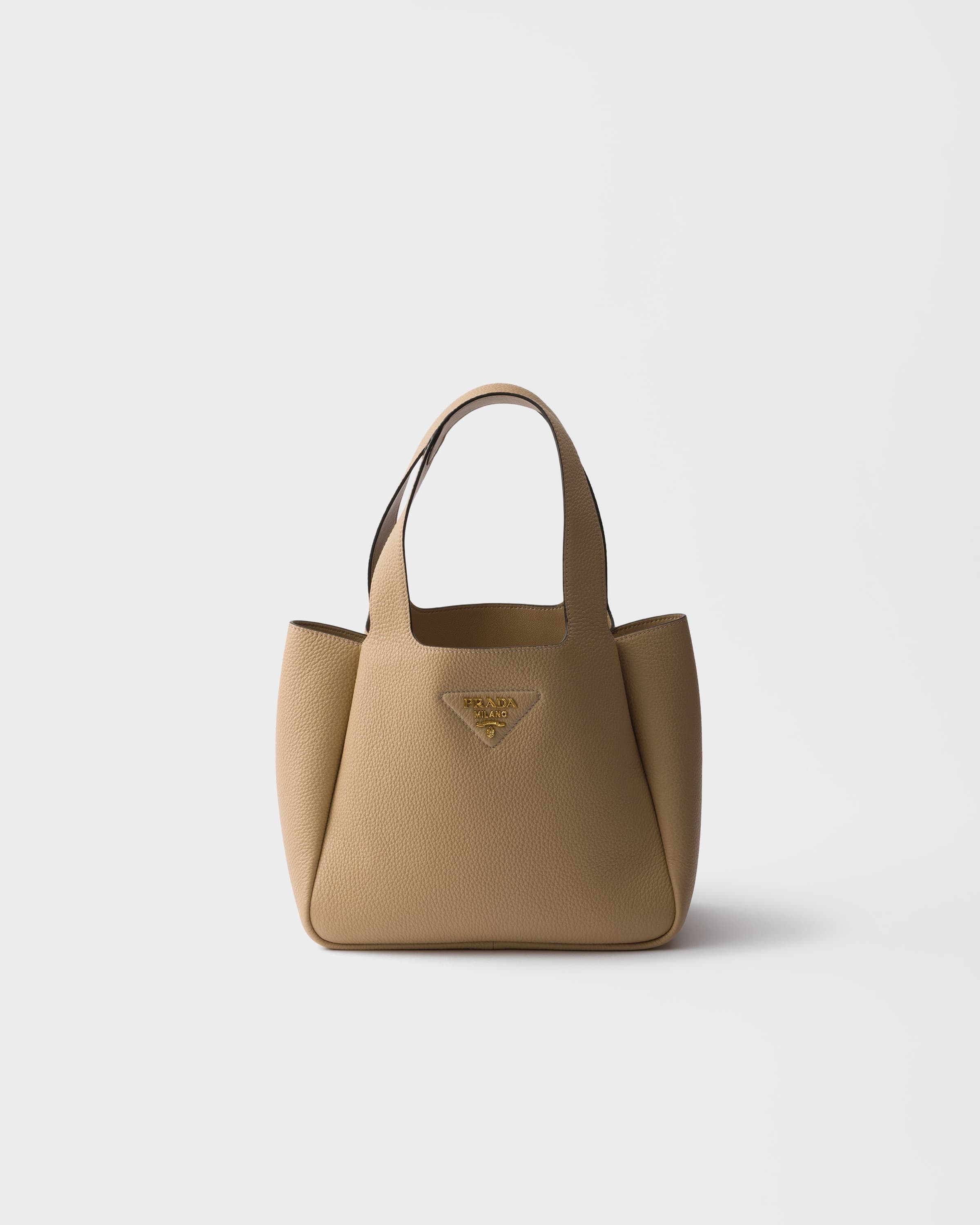Liaison small leather tote bag — Beige Sable — 1BG335_2DKV_F03GH_V_ONM