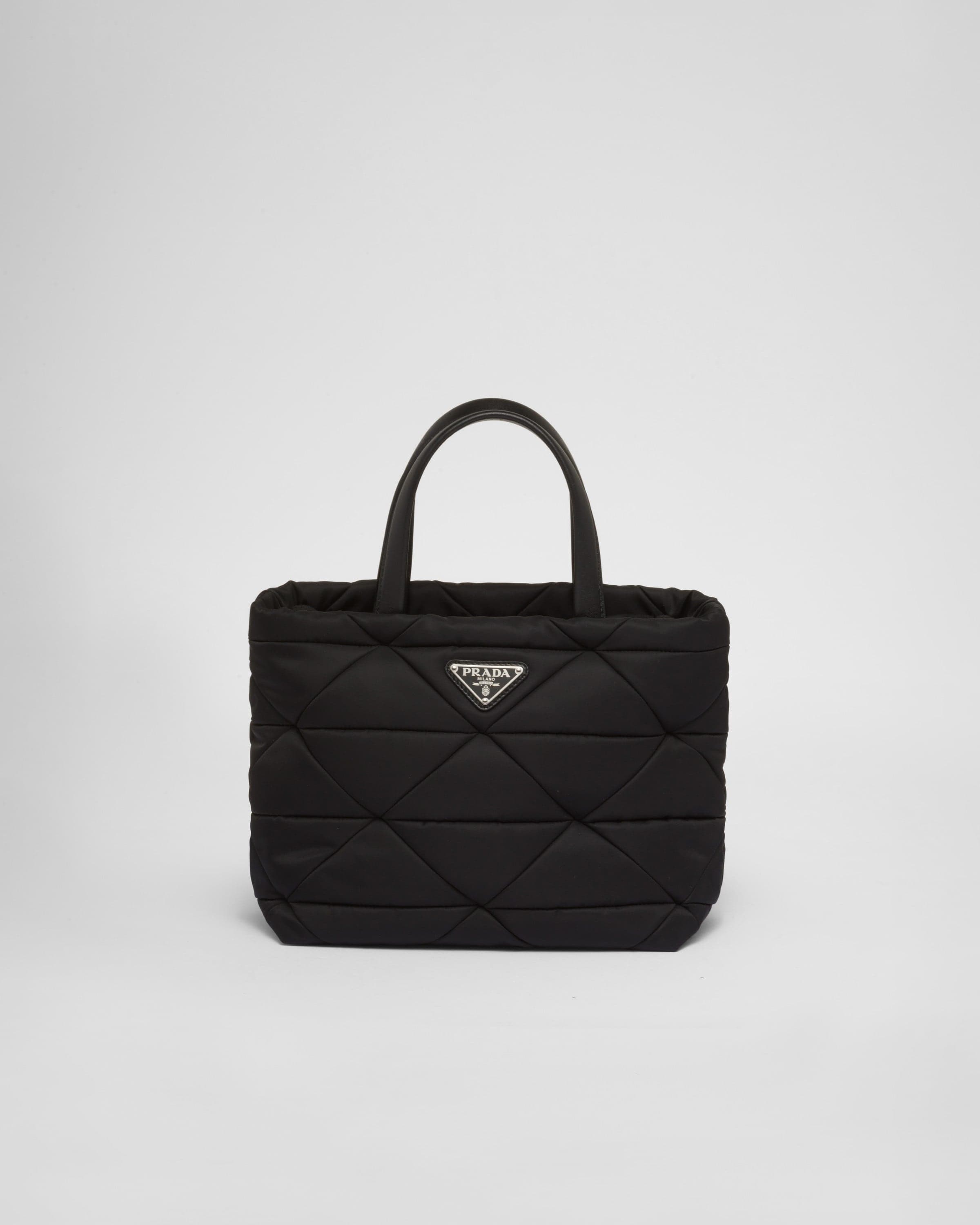 Padded Re-Nylon tote bag — Black — 1BG373_RDJN_F0002_V_B9O