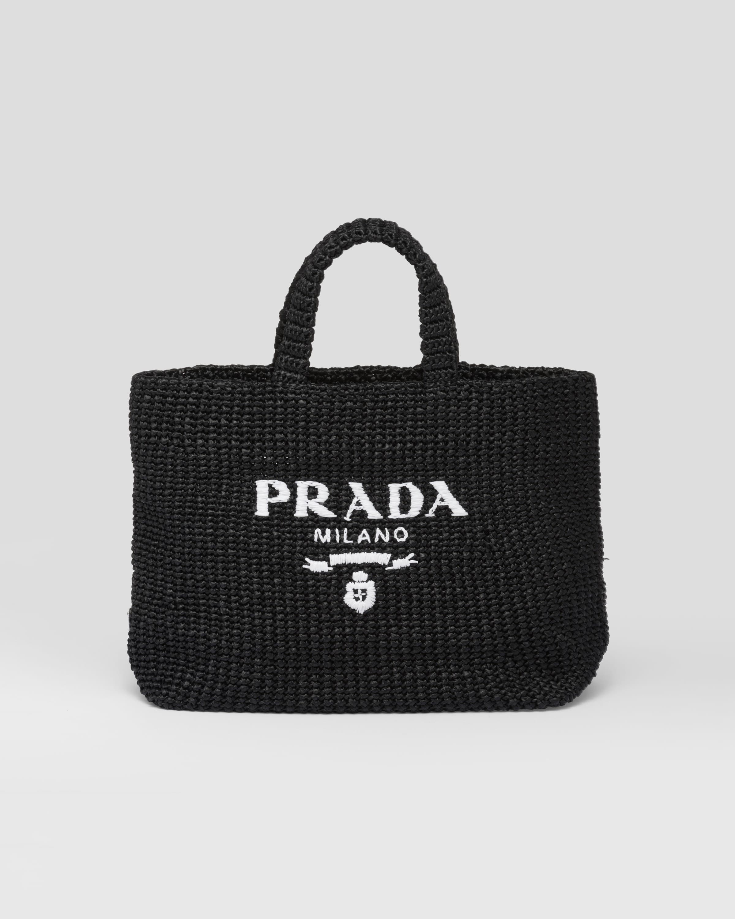 Crochet tote bag — Black — 1BG392_2A2T_F0002_V_OOL