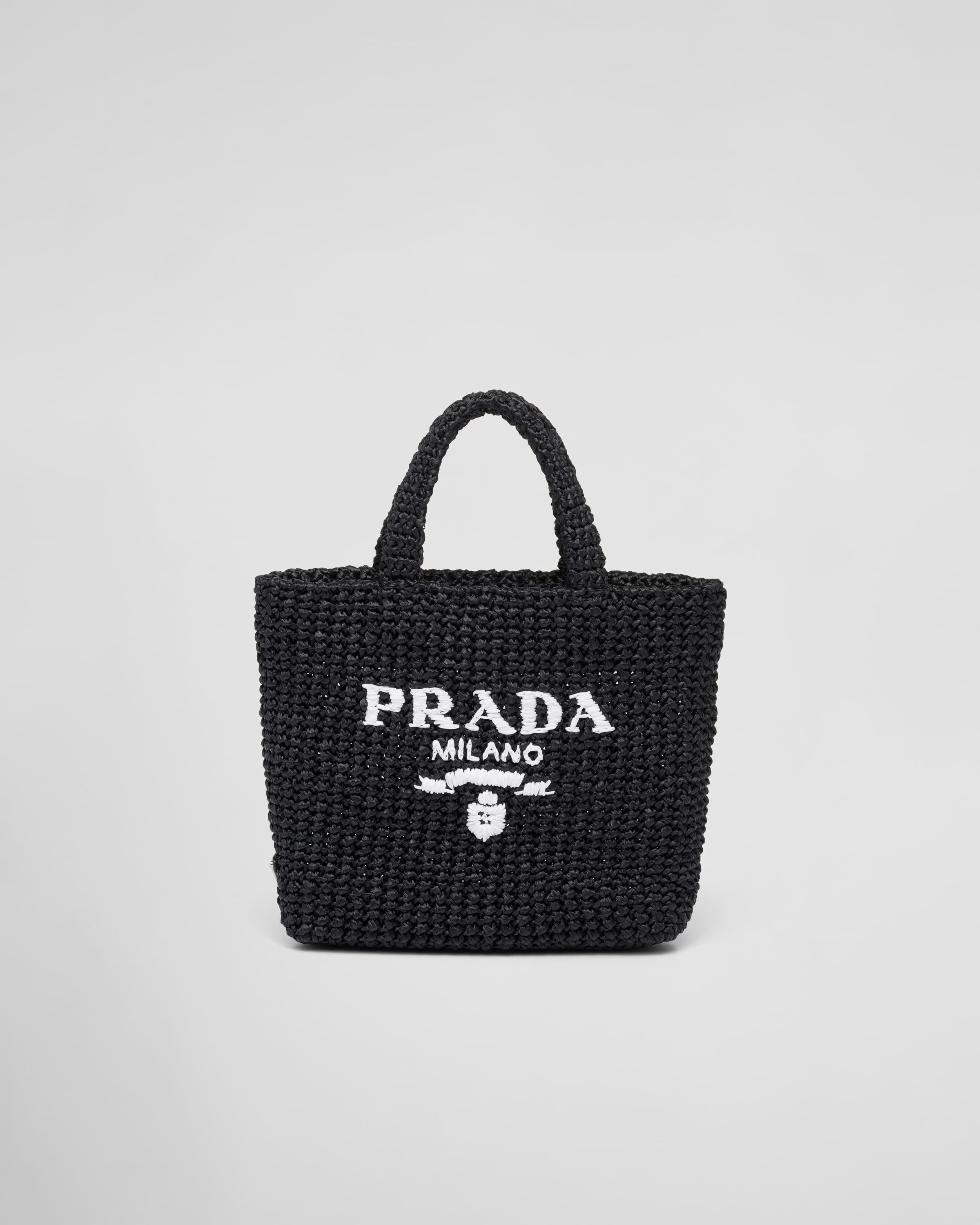 Small crochet tote bag — Black — 1BG422_2A2T_F0002_V_OOL