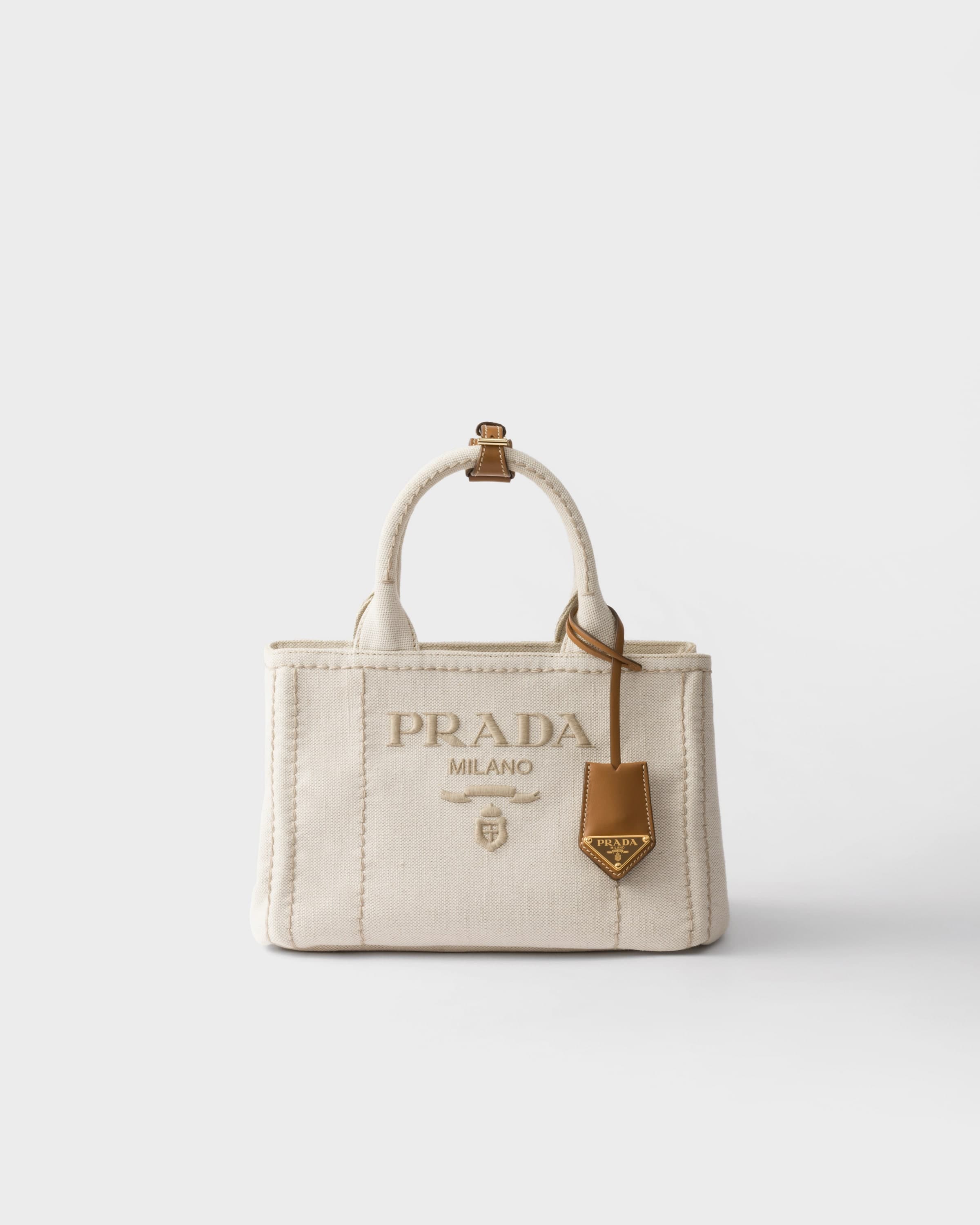 Jardinière small linen blend handbag — Natural — 1BG464_2CX9_F0018_V_8OM