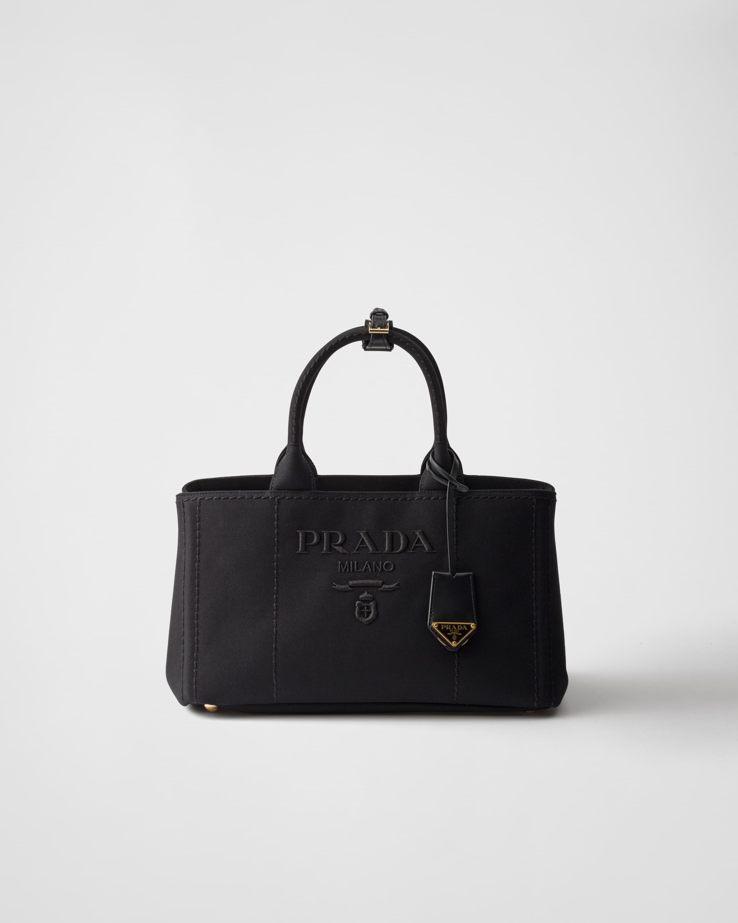 Jardinière large cotton canvas handbag — Black — 1BG554_2CYA_F0002_V_8OM
