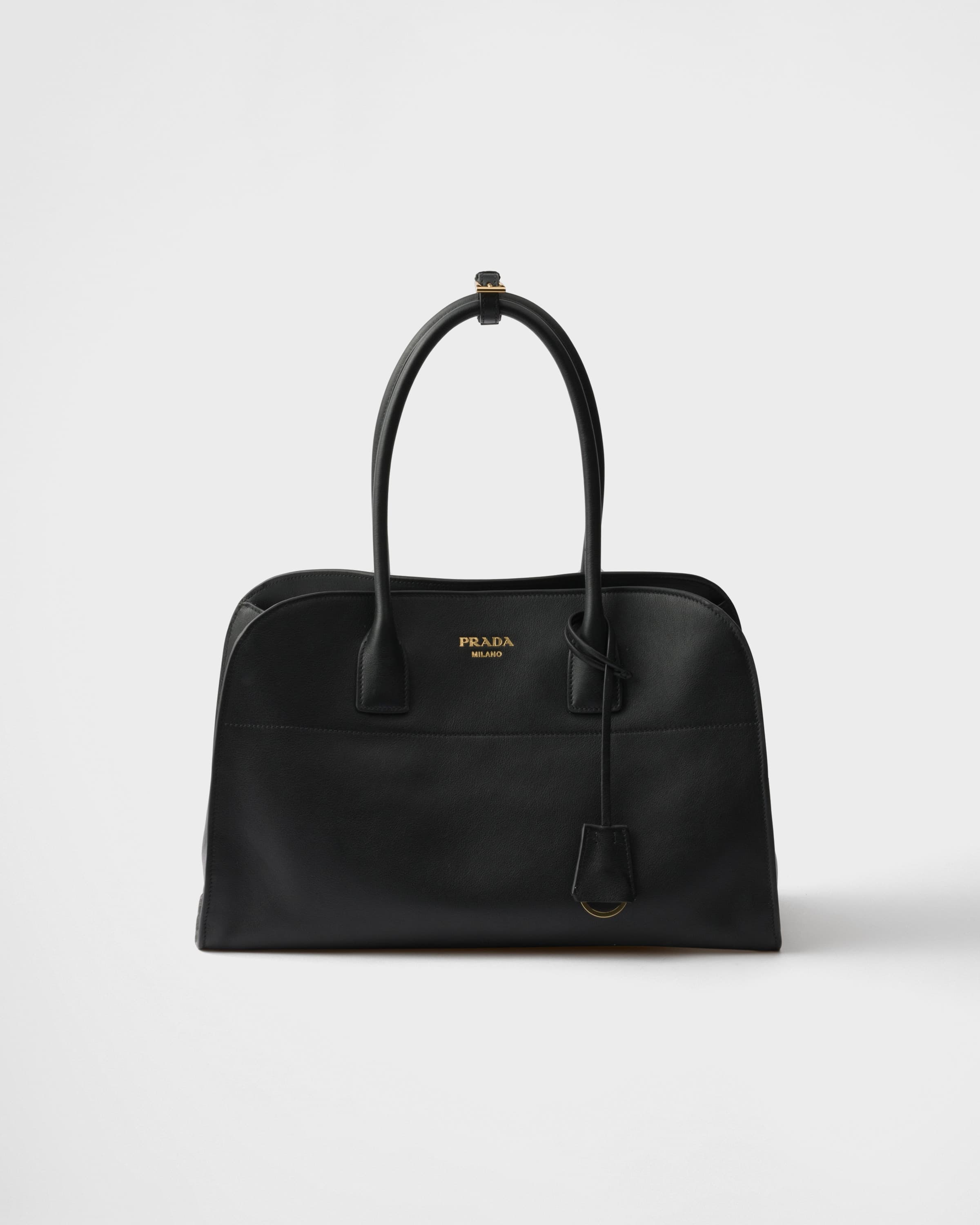 Large leather tote bag — Black — 1BG571_2CYS_F0002_V_OOY