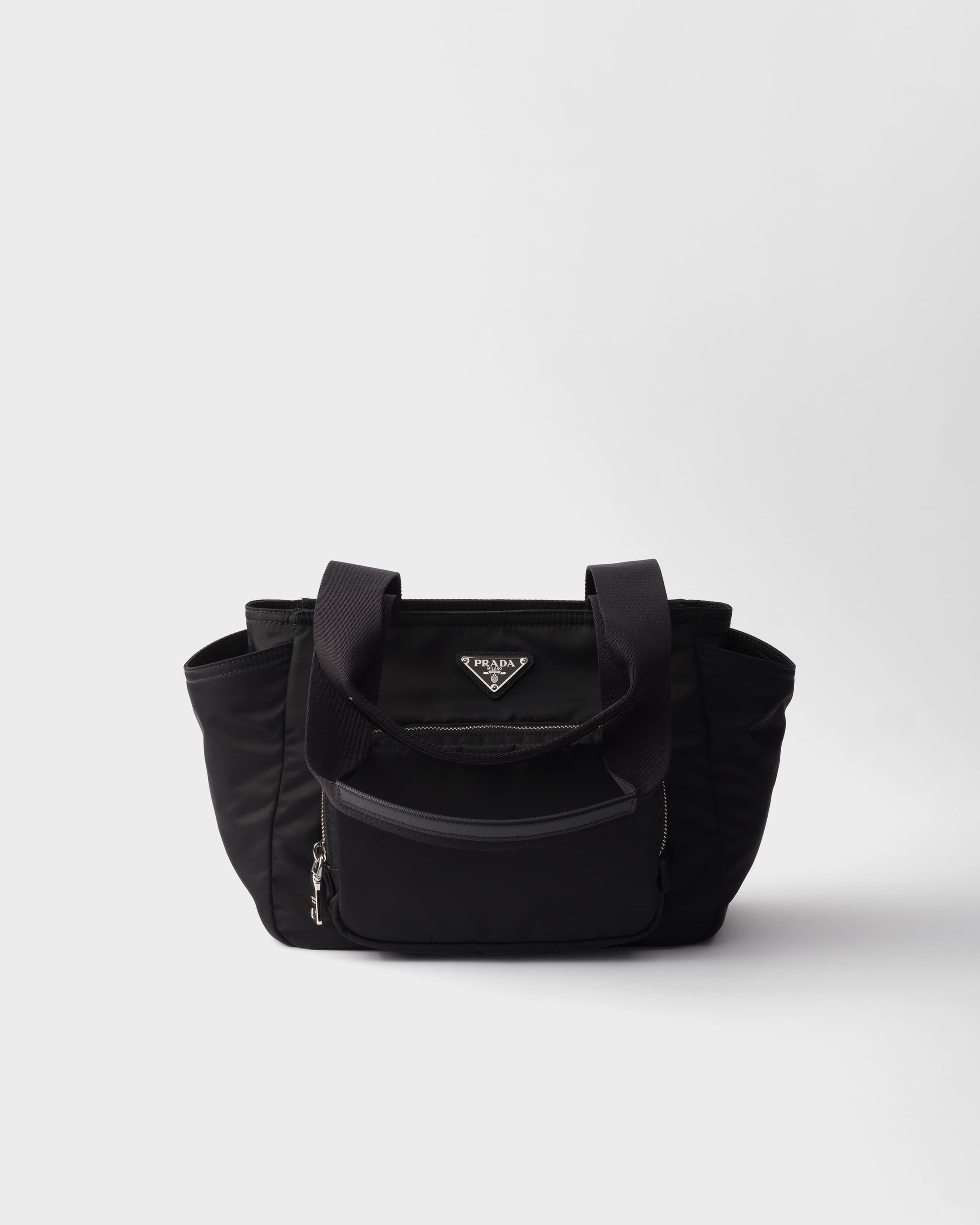 Re-Nylon tote bag — Black — 1BG582_RV44_F0002_V_OOO
