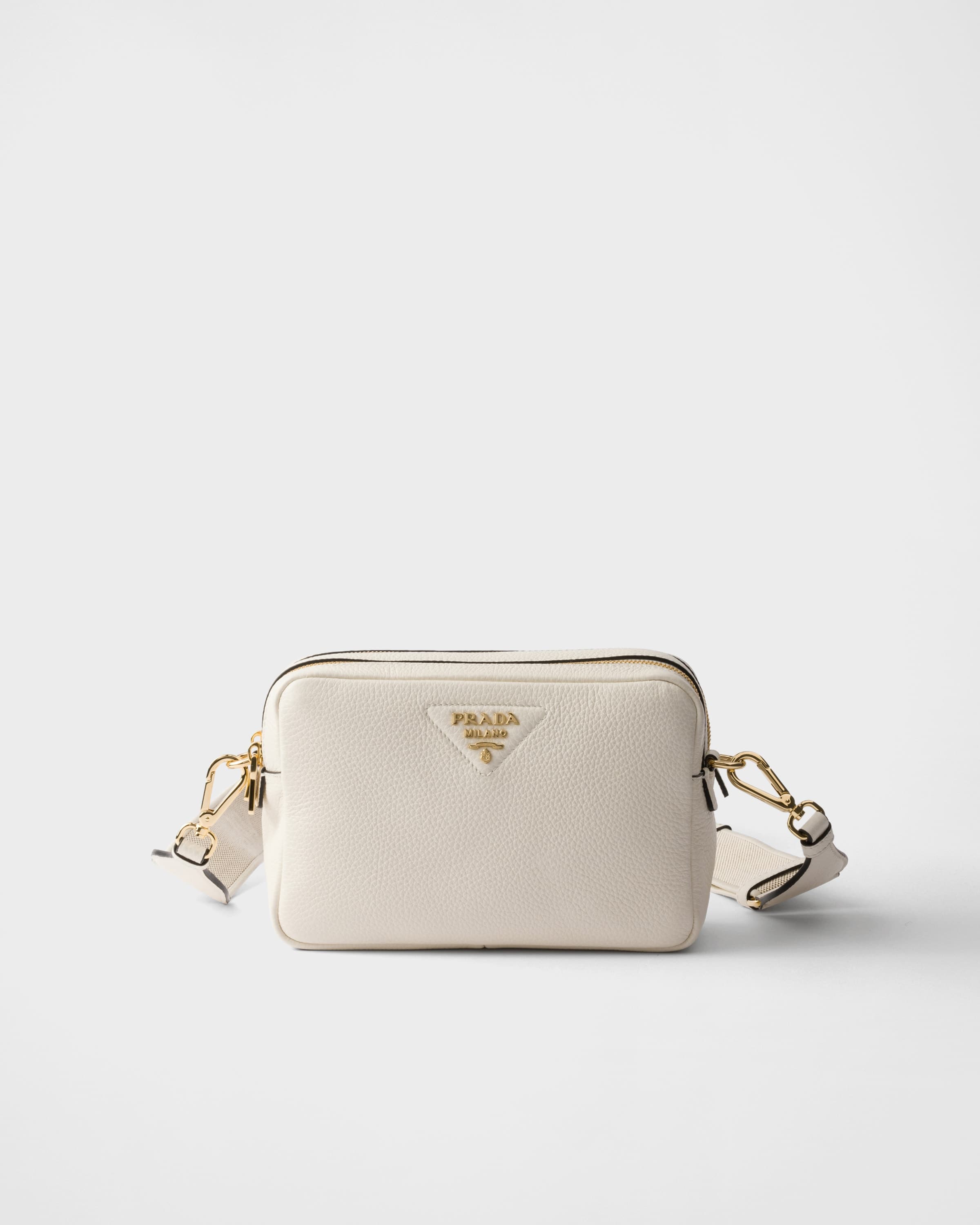 Small leather shoulder bag — White — 1BH082_2DKV_F02EU_V_7NM