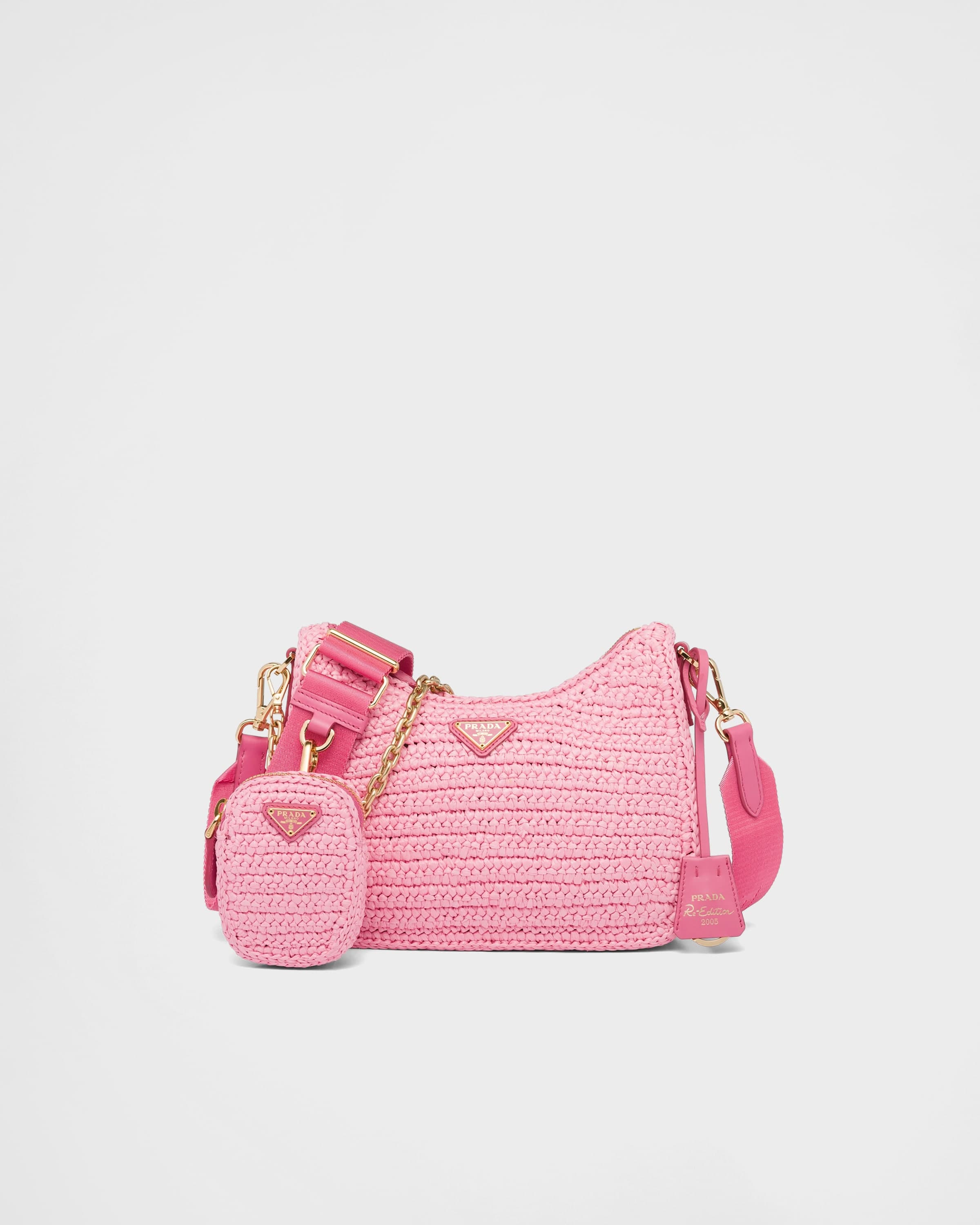Re-Edition 2005 crochet bag — Petal Pink — 1BH204_2A2T_F0442_V_V9L