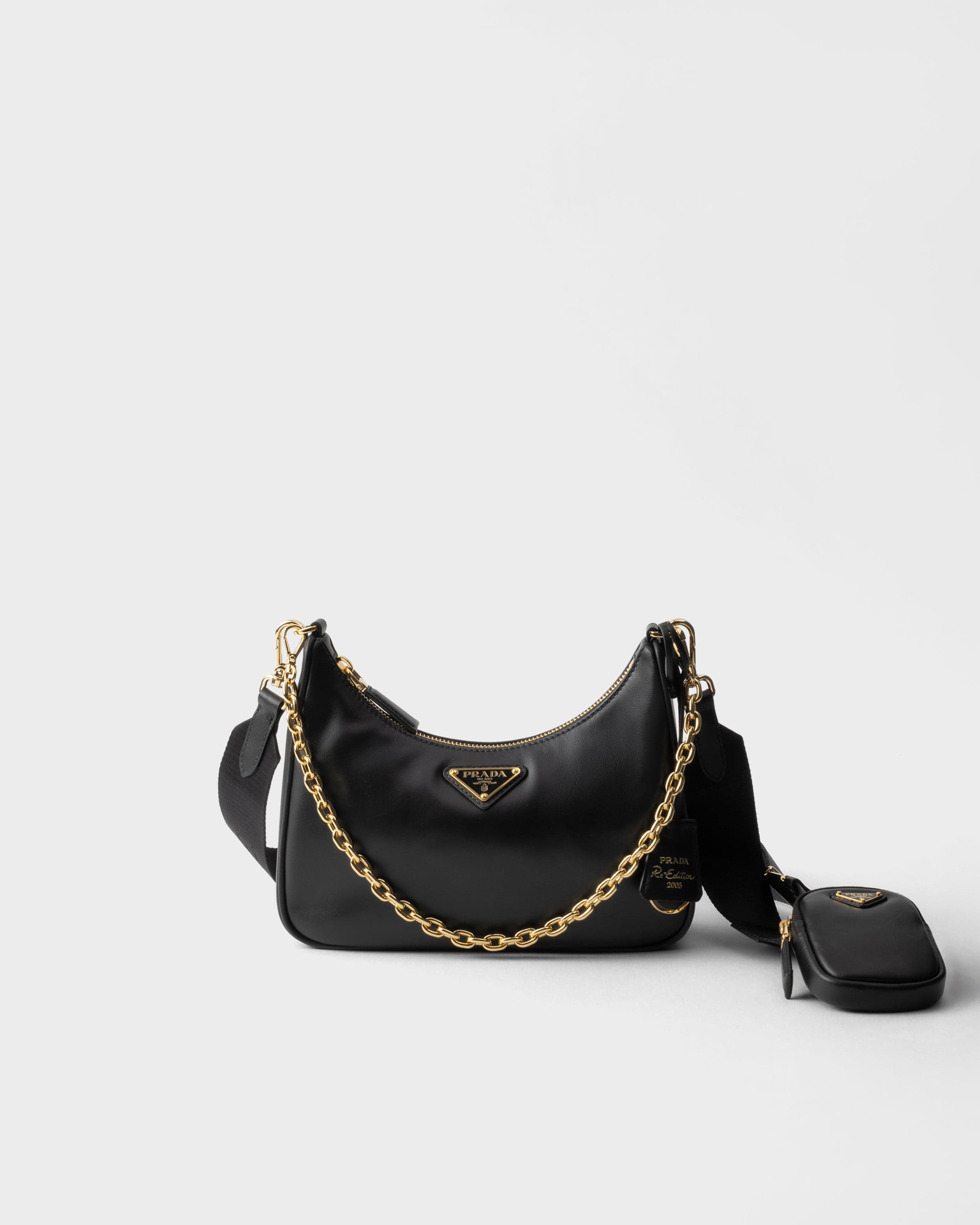 Re-Edition 2005 leather bag — Black — 1BH204_2C6A_F0002_V_V9O