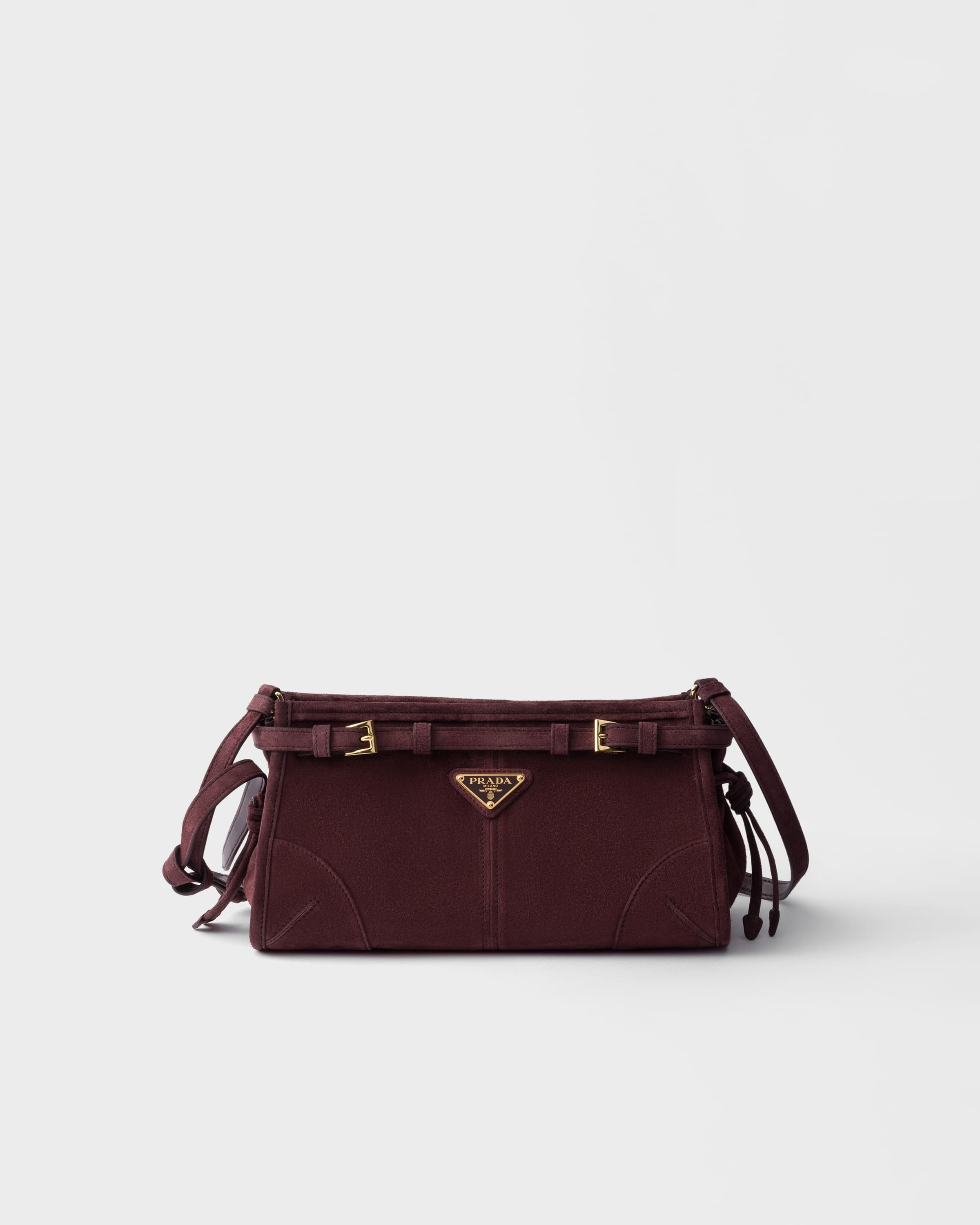 Bonnie small suede shoulder bag — Burgundy — 1BH215_2C4S_F0007_V_OOO
