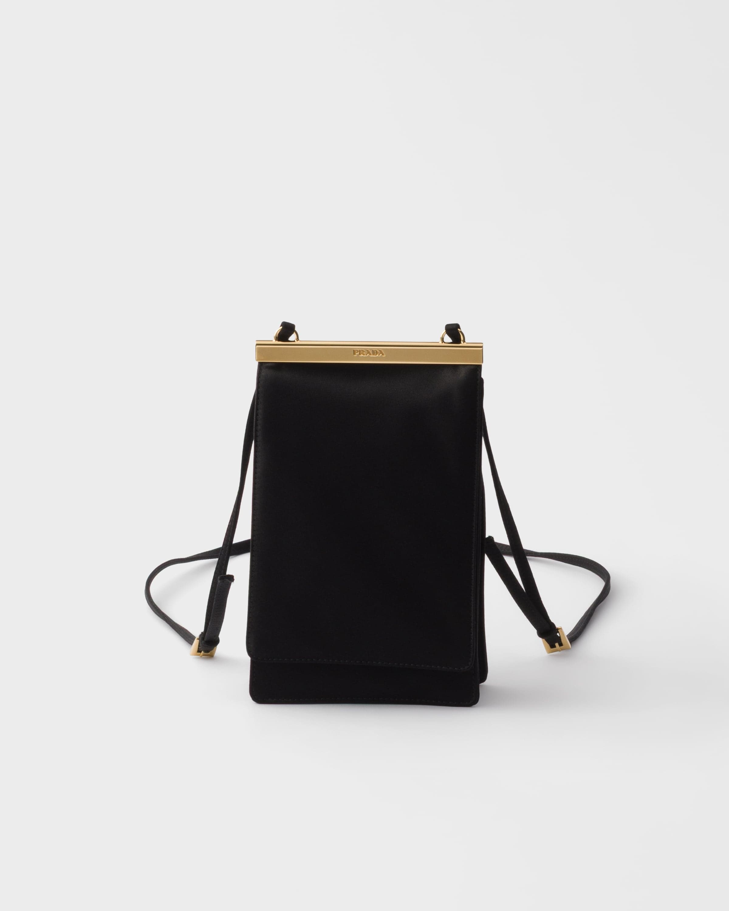 Satin mini-bag — Black — 1BH227_AC4_F0002_V_OOO
