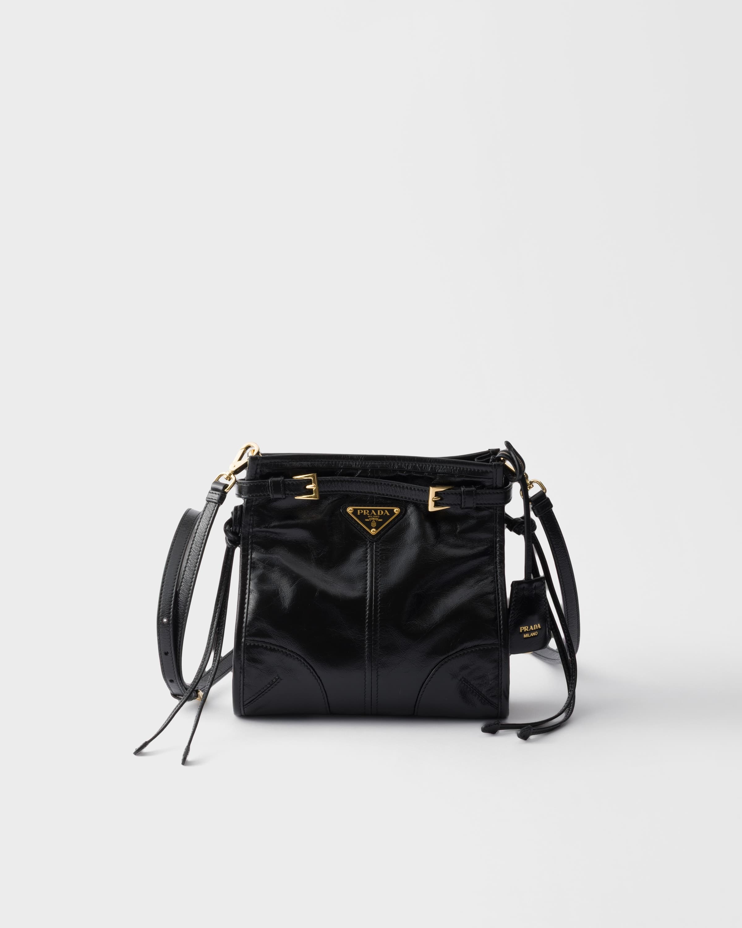 Bonnie leather mini shoulder bag — Black — 1BH229_2CYR_F0002_V_OOM