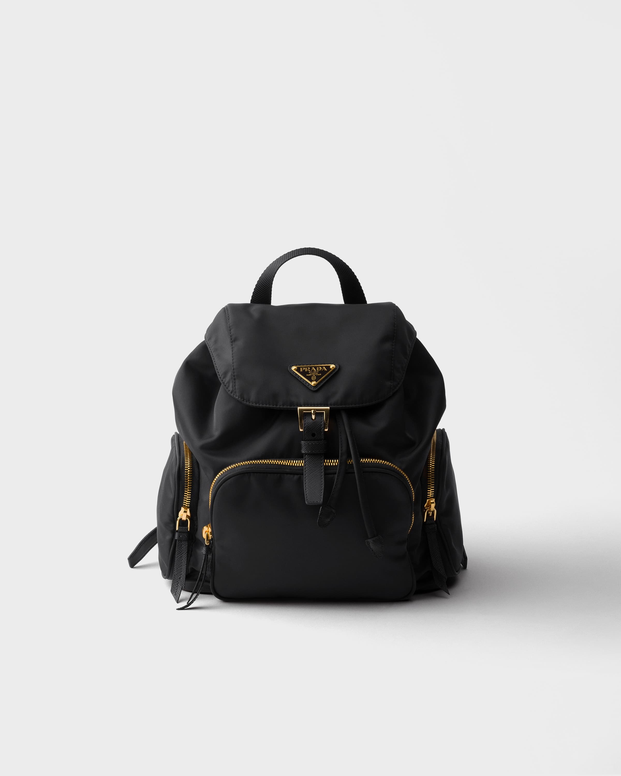 Small Re-Nylon backpack — Black — 1BZ081_RV44_F0632_V_OOO