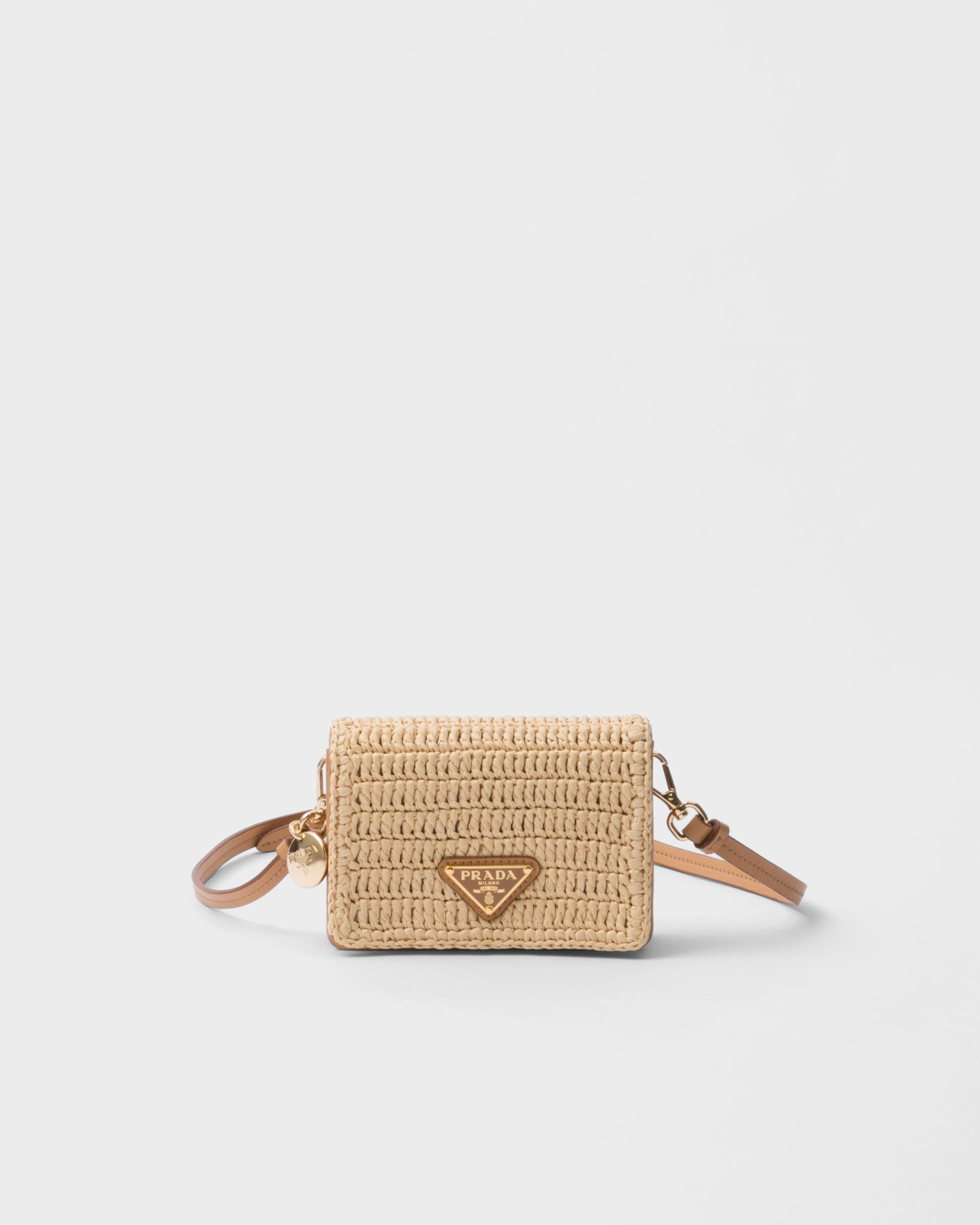Crochet card holder with shoulder strap — Natural — 1MR024_2CYC_F0018