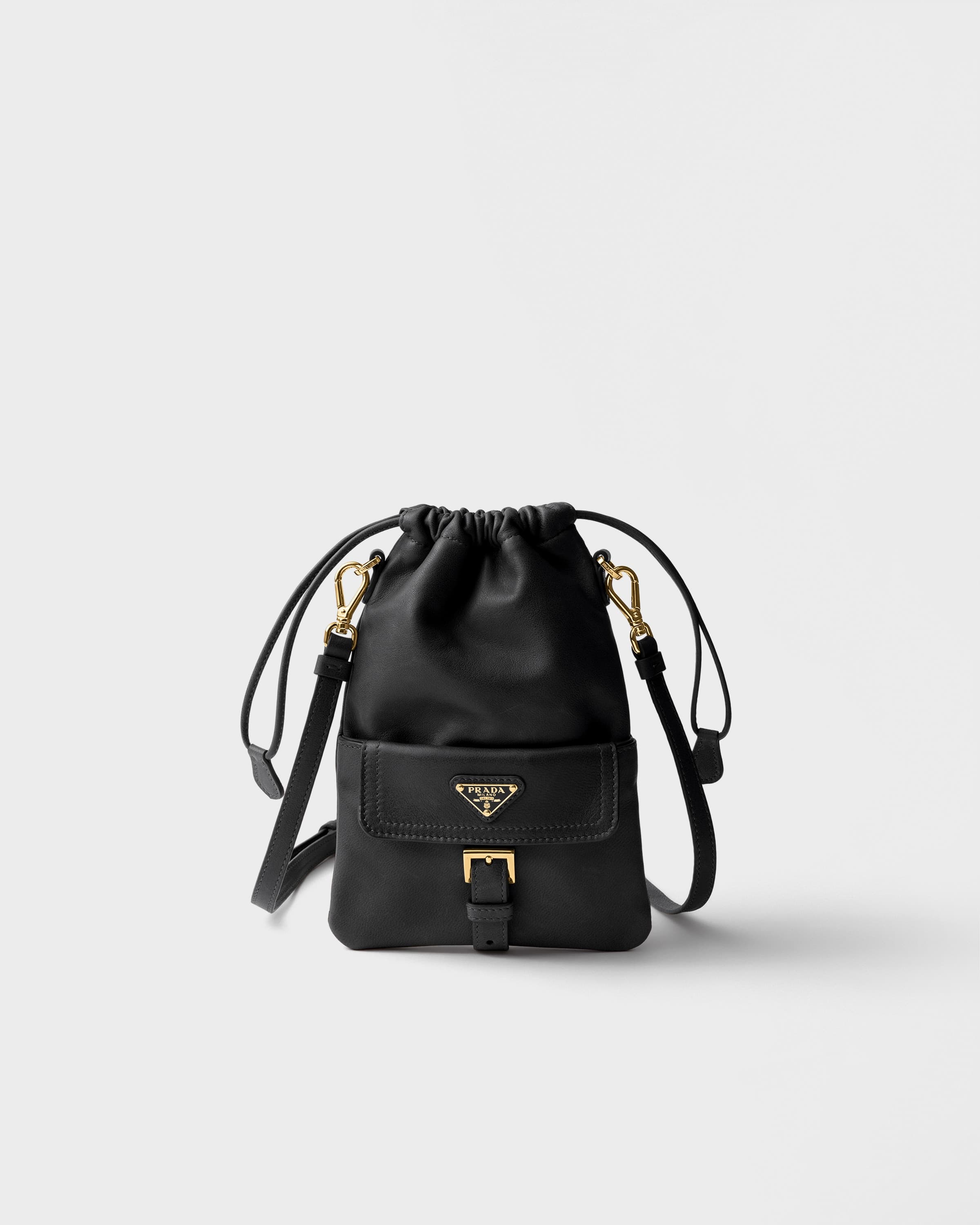 Nappa leather pouch — Black — 1MS017_2G6Y_F0002
