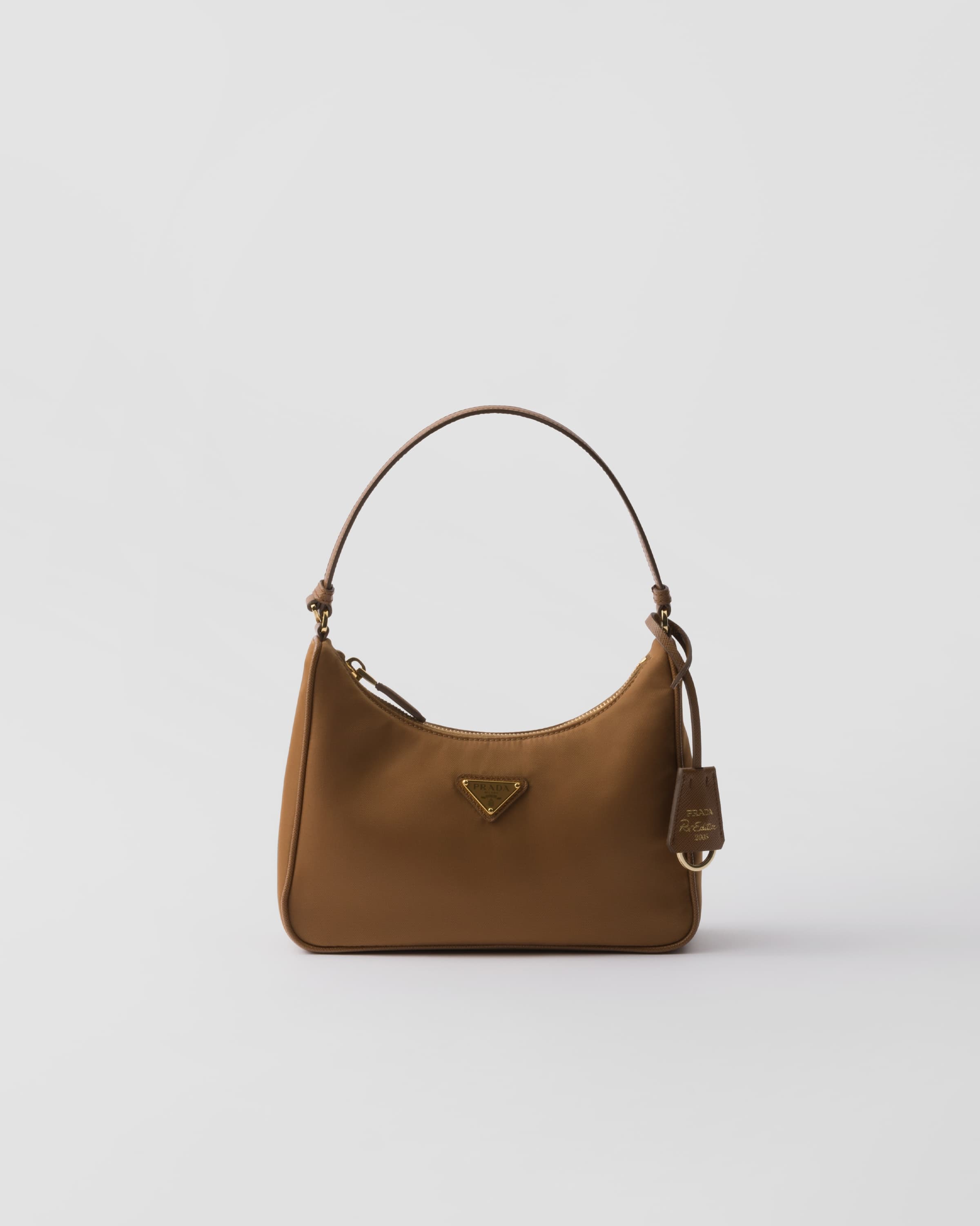 Re-Edition 2005 Re-Nylon and Saffiano mini bag — Brandy — 1N204M_R064_F0BR5