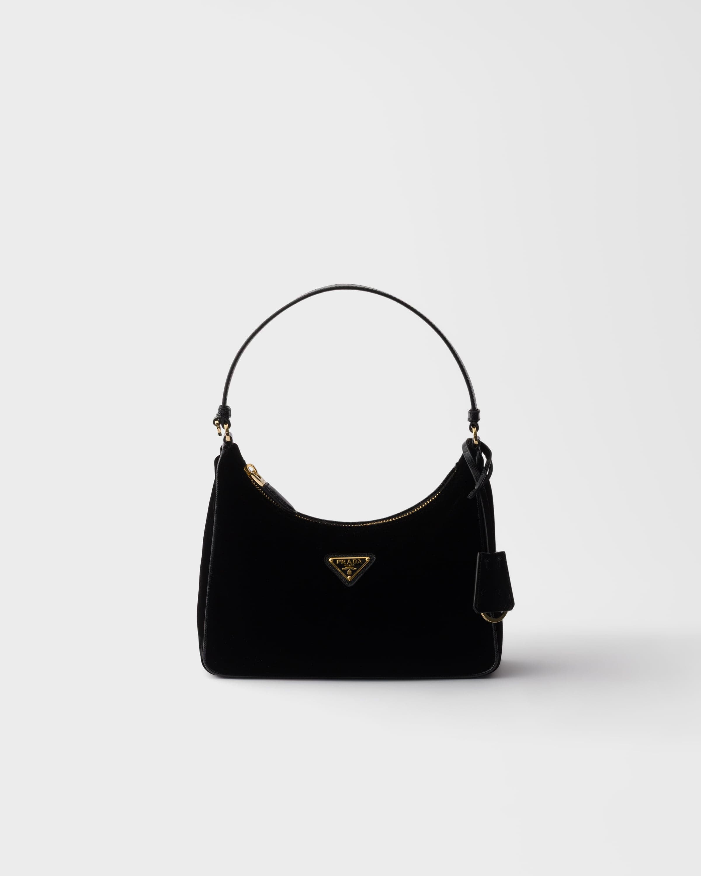 Re-Edition 2005 velvet and Saffiano mini bag — Black — 1N204X_2GCA_F0002
