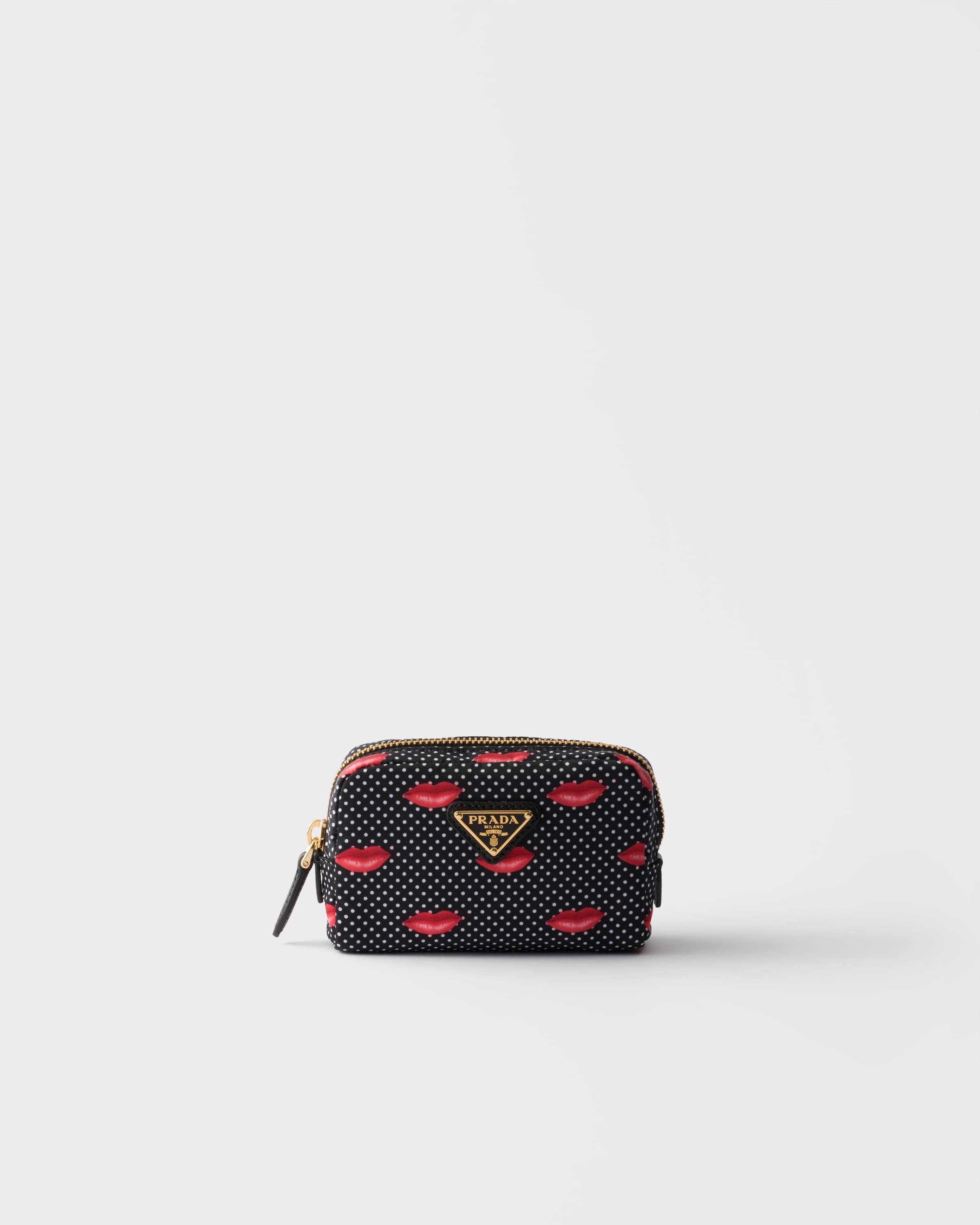 Printed Re-Nylon pouch — Black — 1ND339_2HFL_F0002
