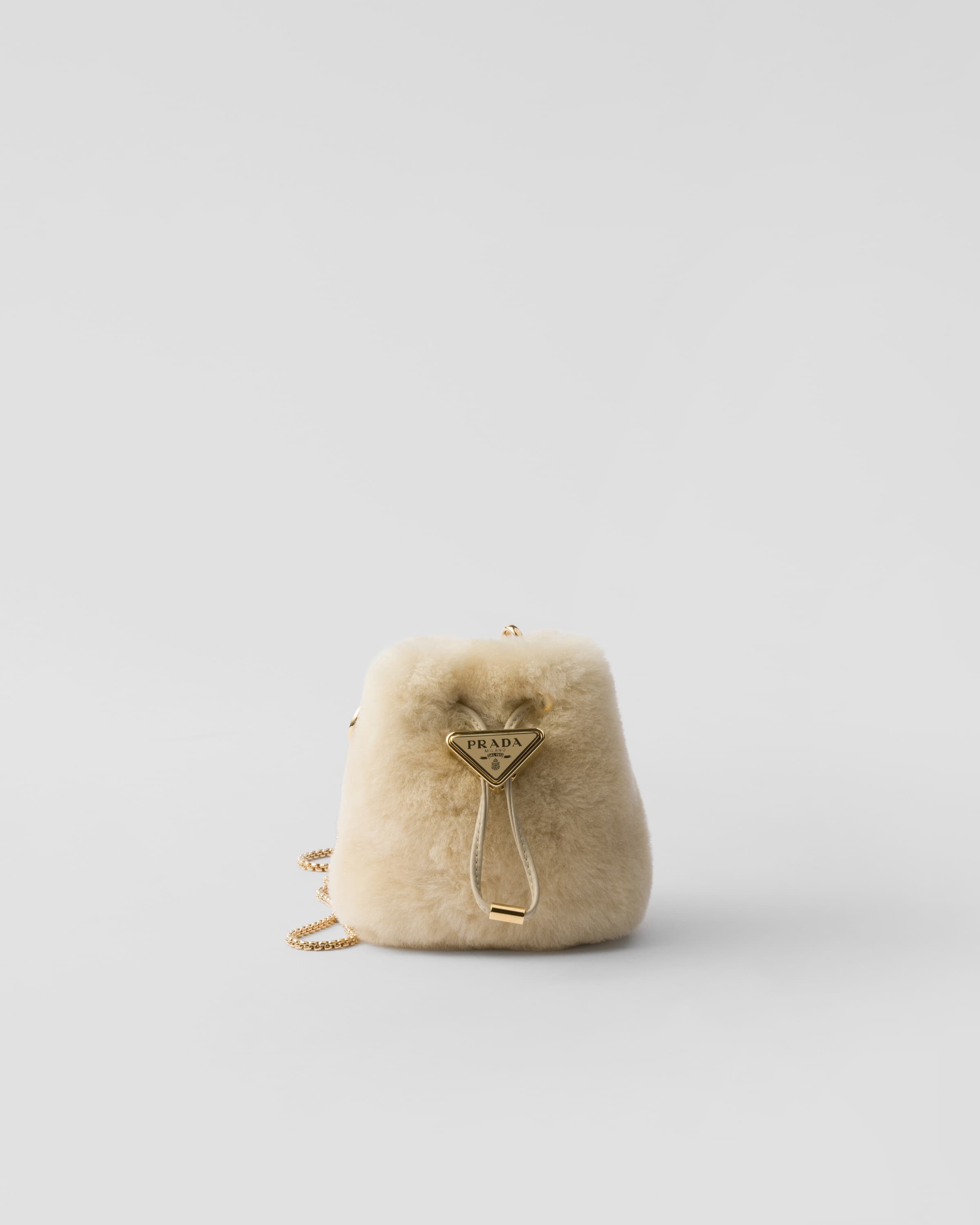 Sheepskin mini pouch — Ecru — 1NR16P_2EC9_F0379
