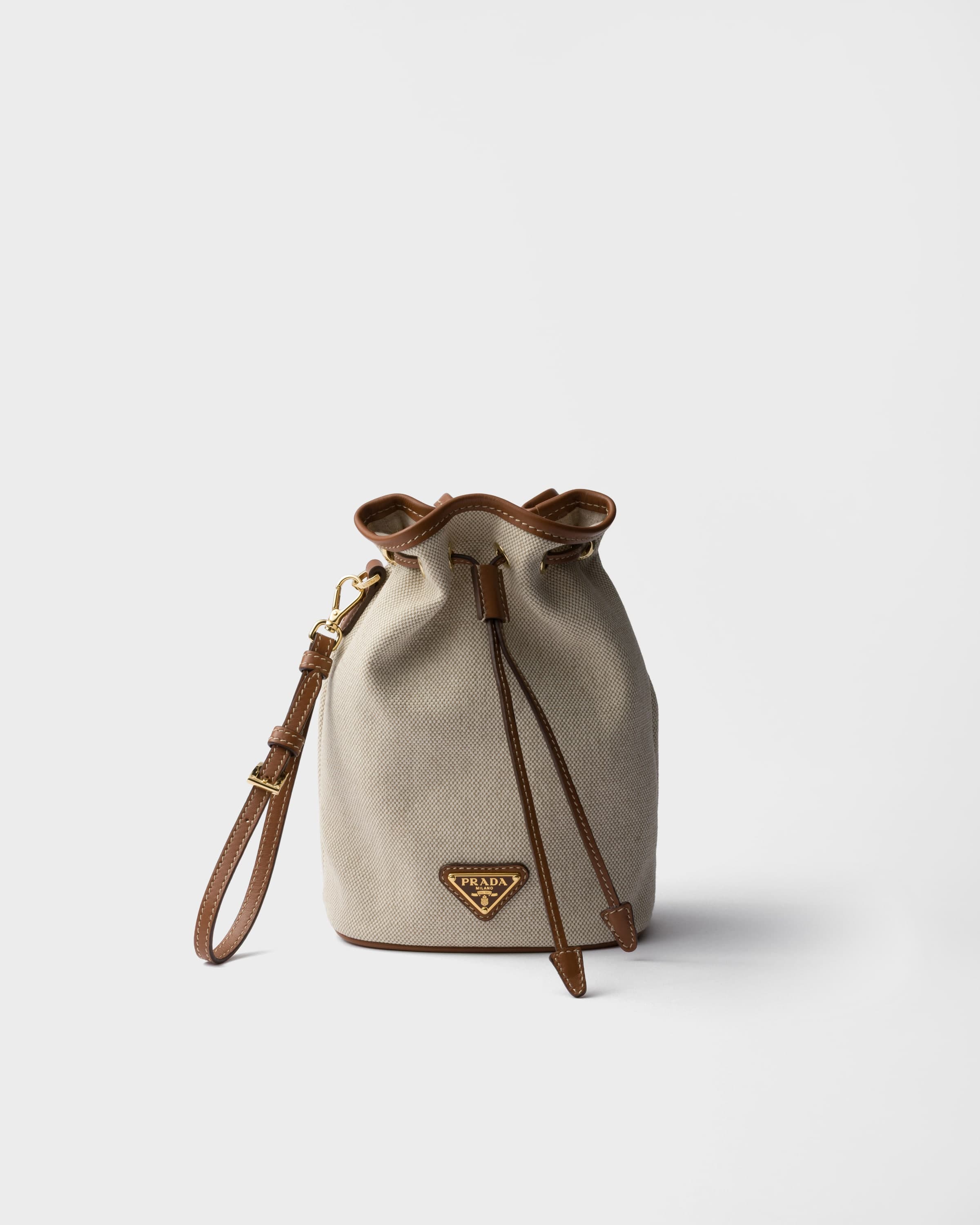 Canvas and leather pouch — Beige/Cognac — 1NS069_2DBX_F0A5T