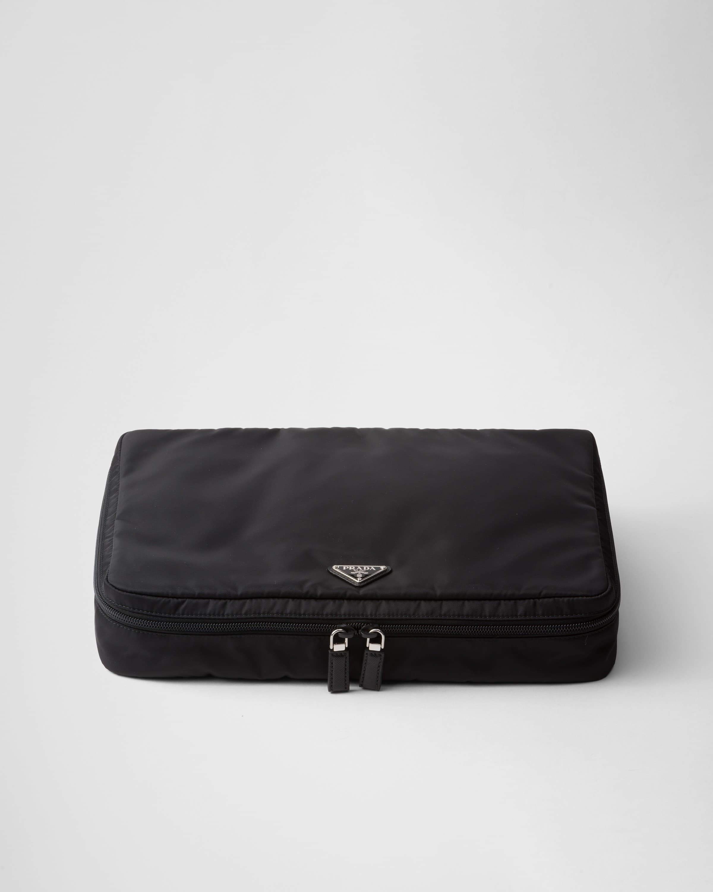 Large Re-Nylon zipper pouch — Black — 2NA055_2DMI_F0002