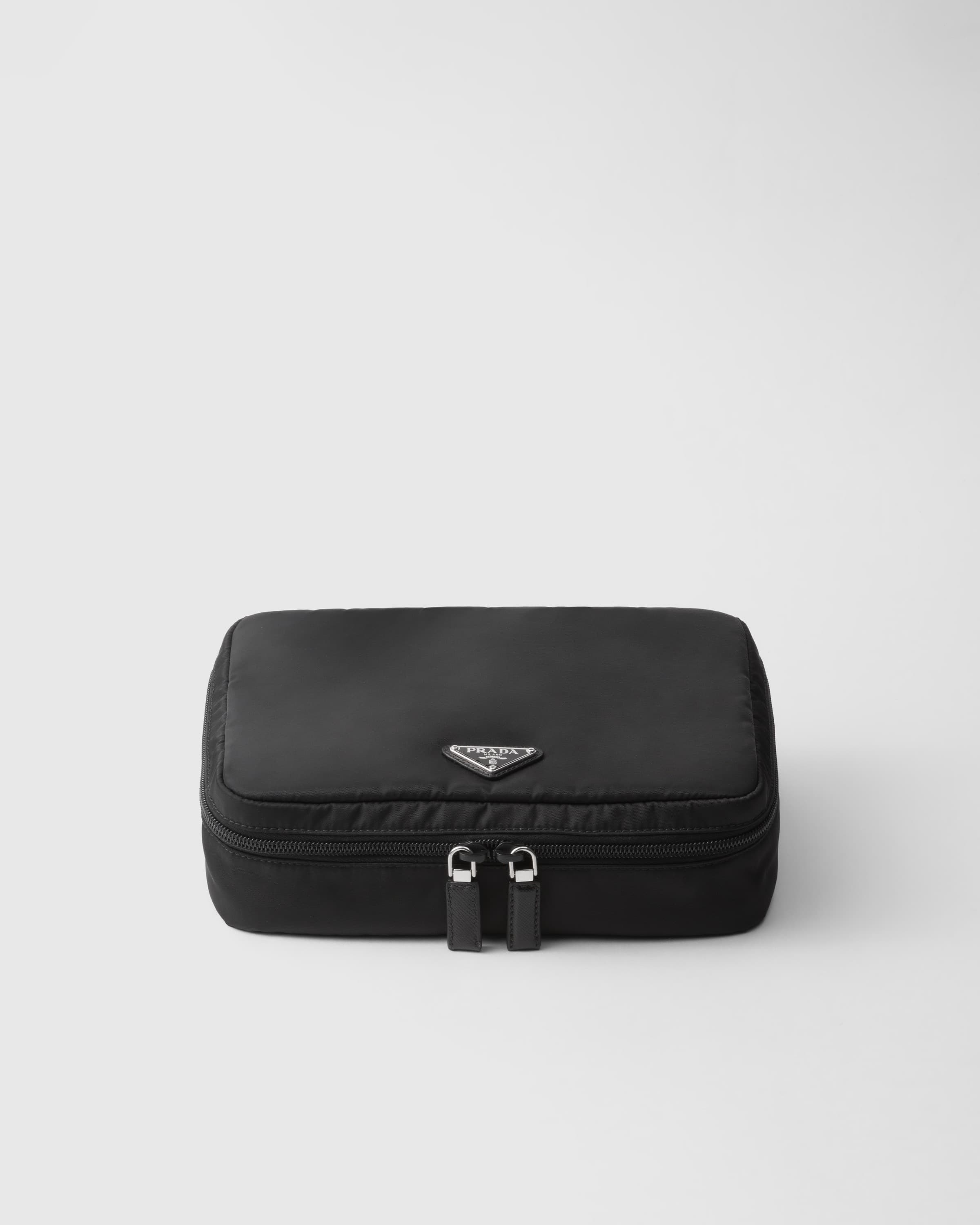 Medium Re-Nylon zipper pouch — Black — 2NA059_2DMI_F0002