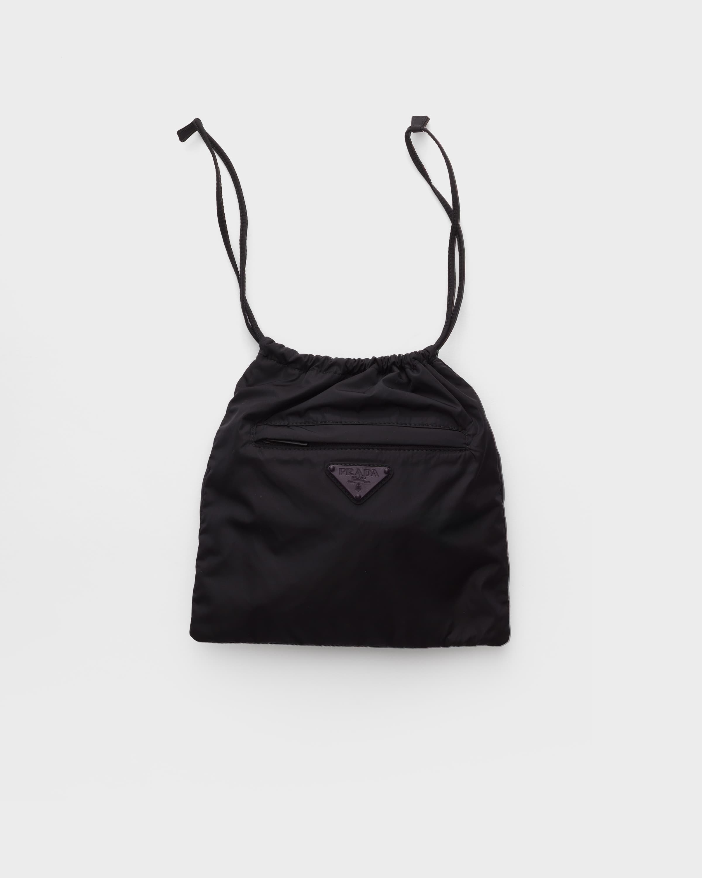 Foldable Re-Nylon pouch — Black — 2TT337_4ECO_F0002