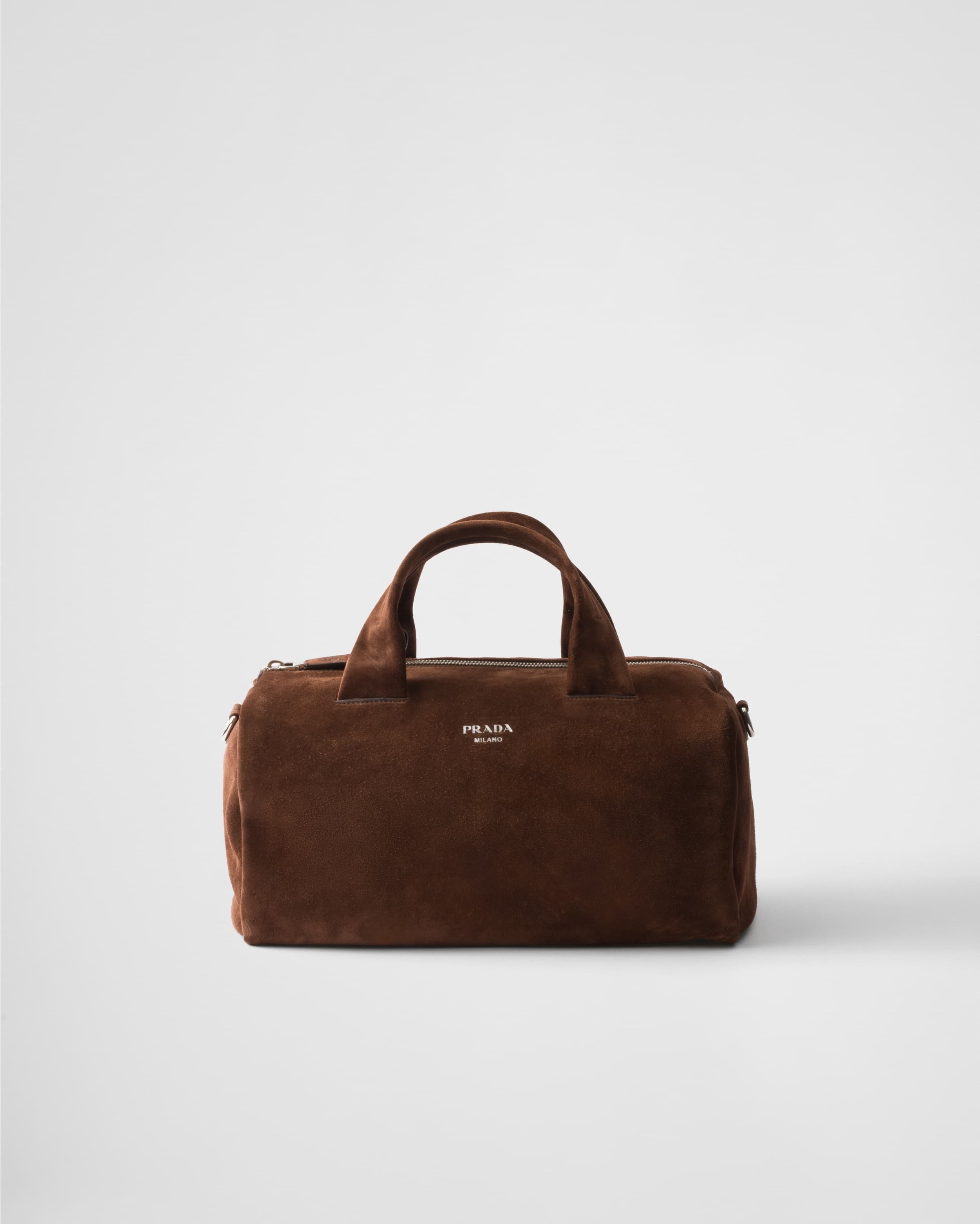 Small suede duffle bag — Coffee — 2VC046_2C4S_F0201_V_OOO