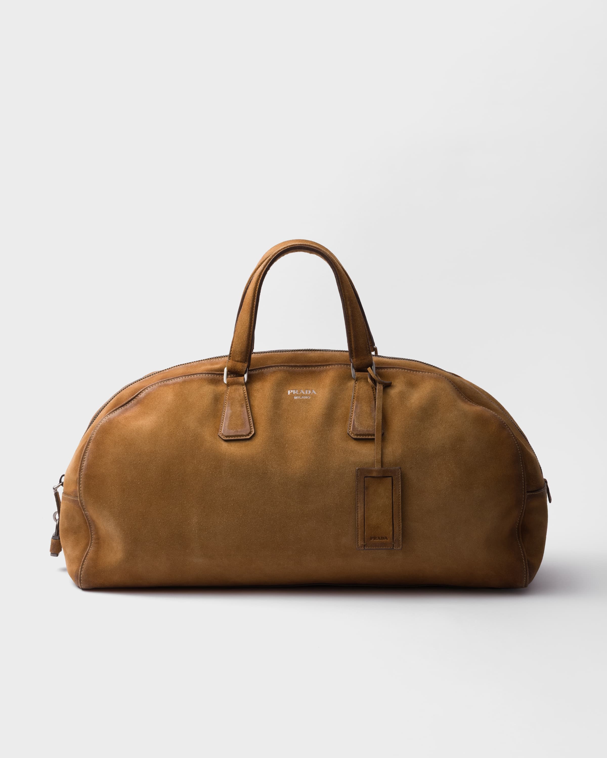 Suede duffle bag — Cinnamon — 2VC052_2HKC_F0401_V_OOO