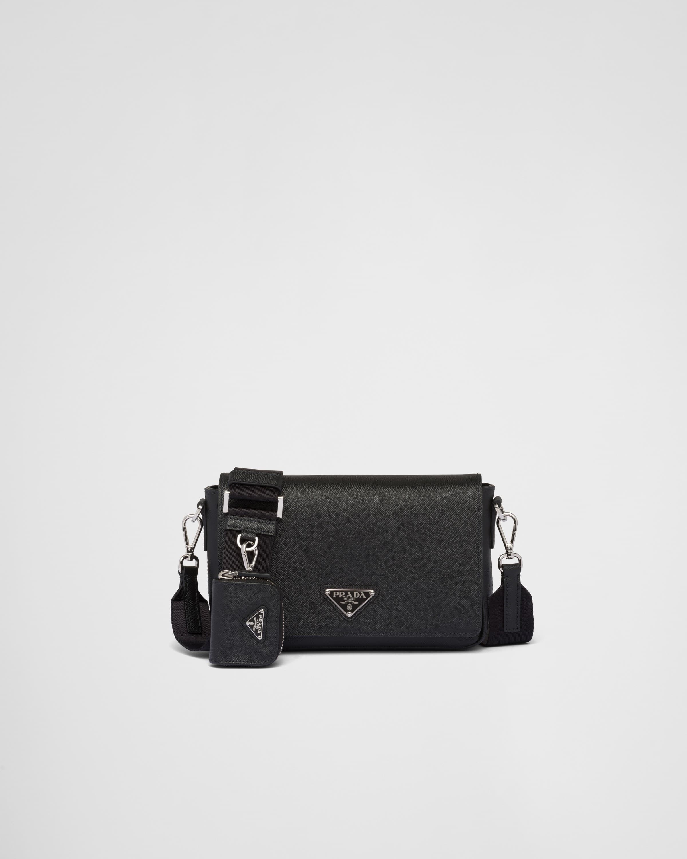 Saffiano leather shoulder bag — Black — 2VD059_9Z2_F0002_V_OOO