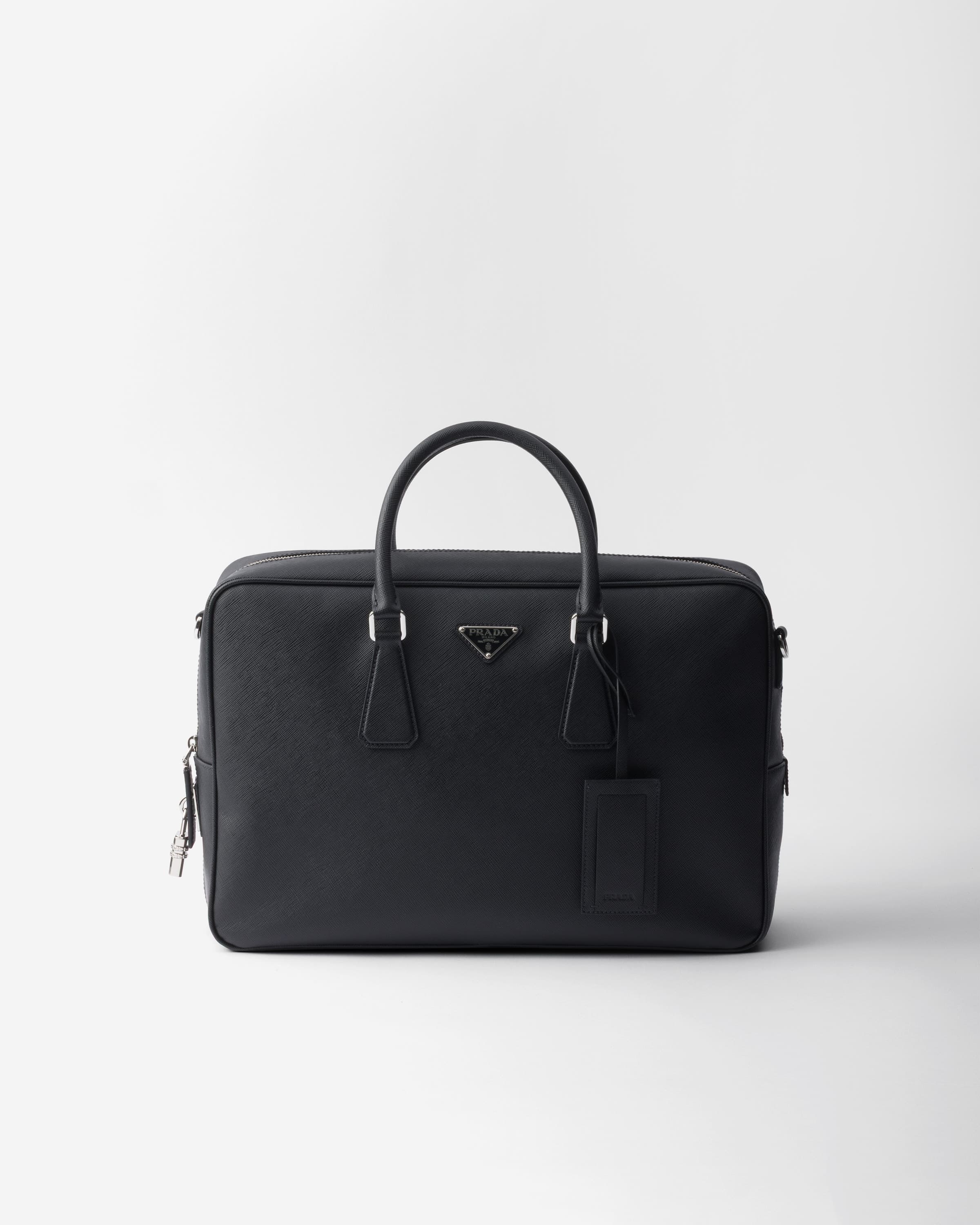 Saffiano leather work bag — Black — 2VE028_9Z2_F0002_V_OOO
