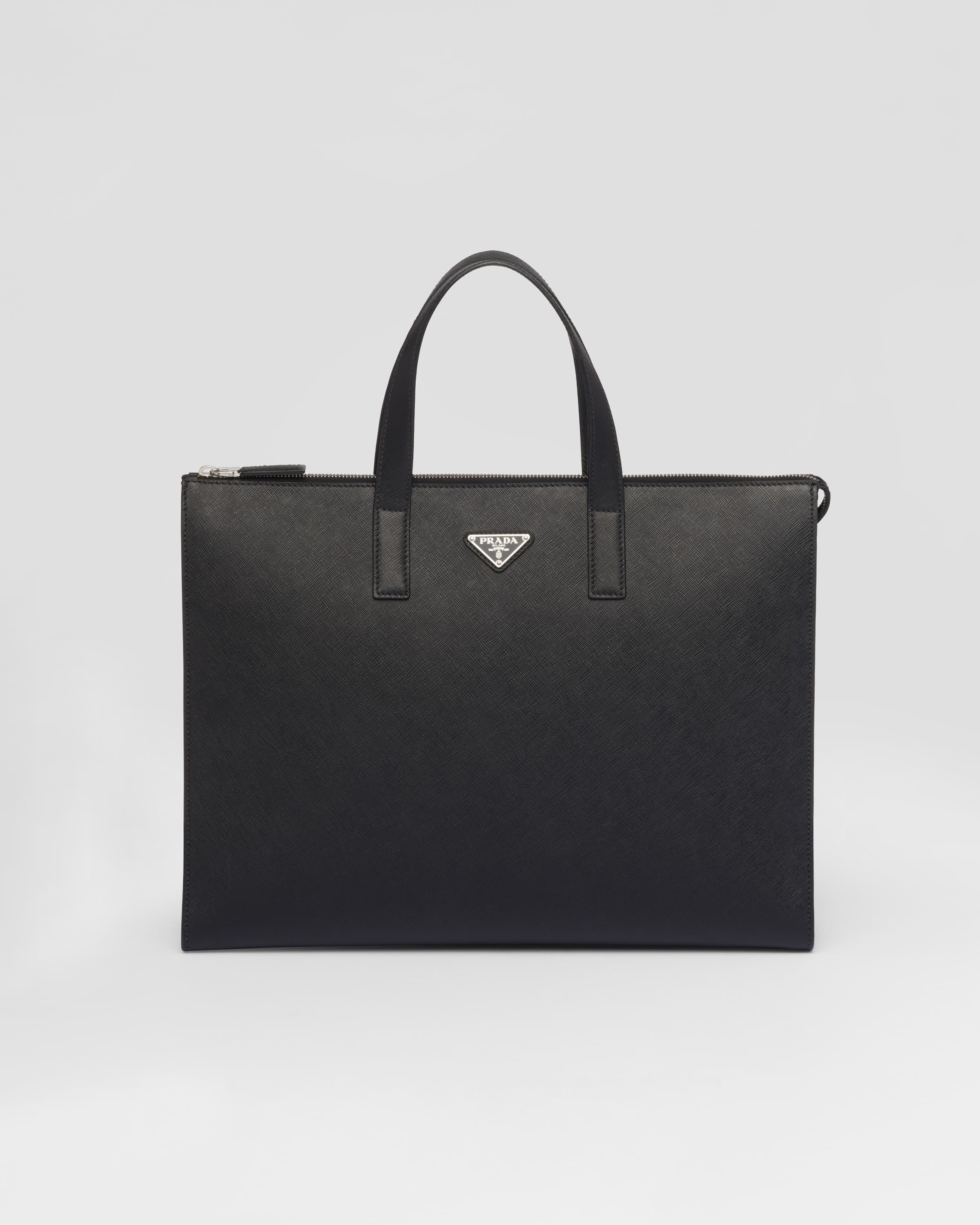 Saffiano leather tote — Black — 2VG039_9Z2_F0002_V_MOO