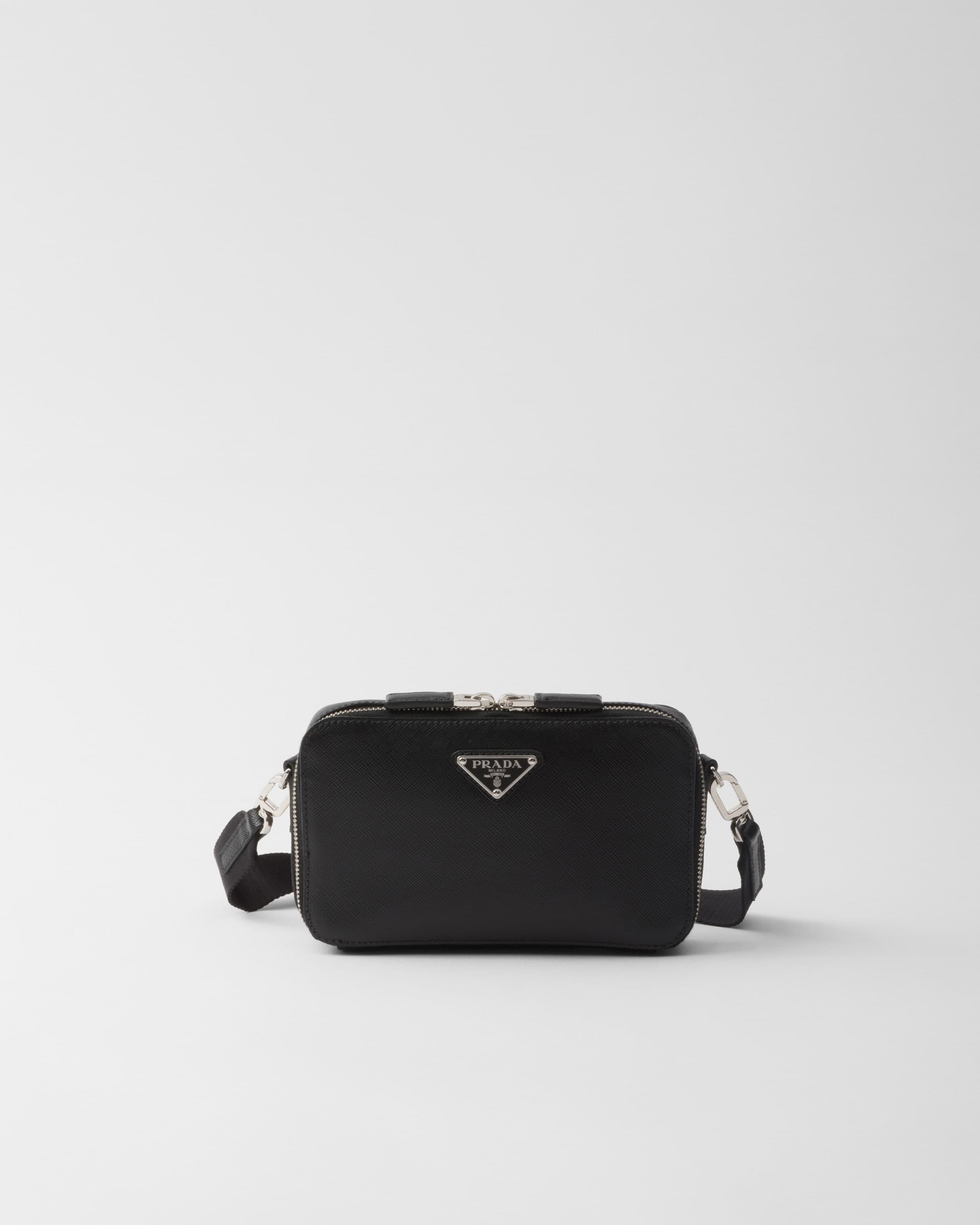 Brique Saffiano leather bag — Black — 2VH173_9Z2_F0002_V_NOO
