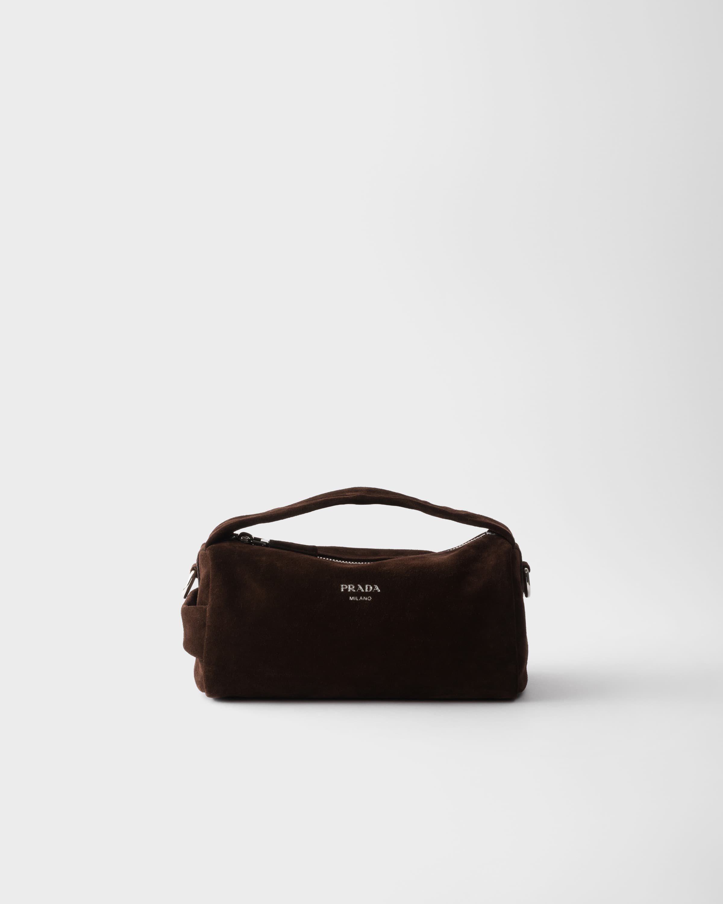 Suede leather shoulder bag — Dark Brown — 2VH188_2C4S_F0003_V_DOO