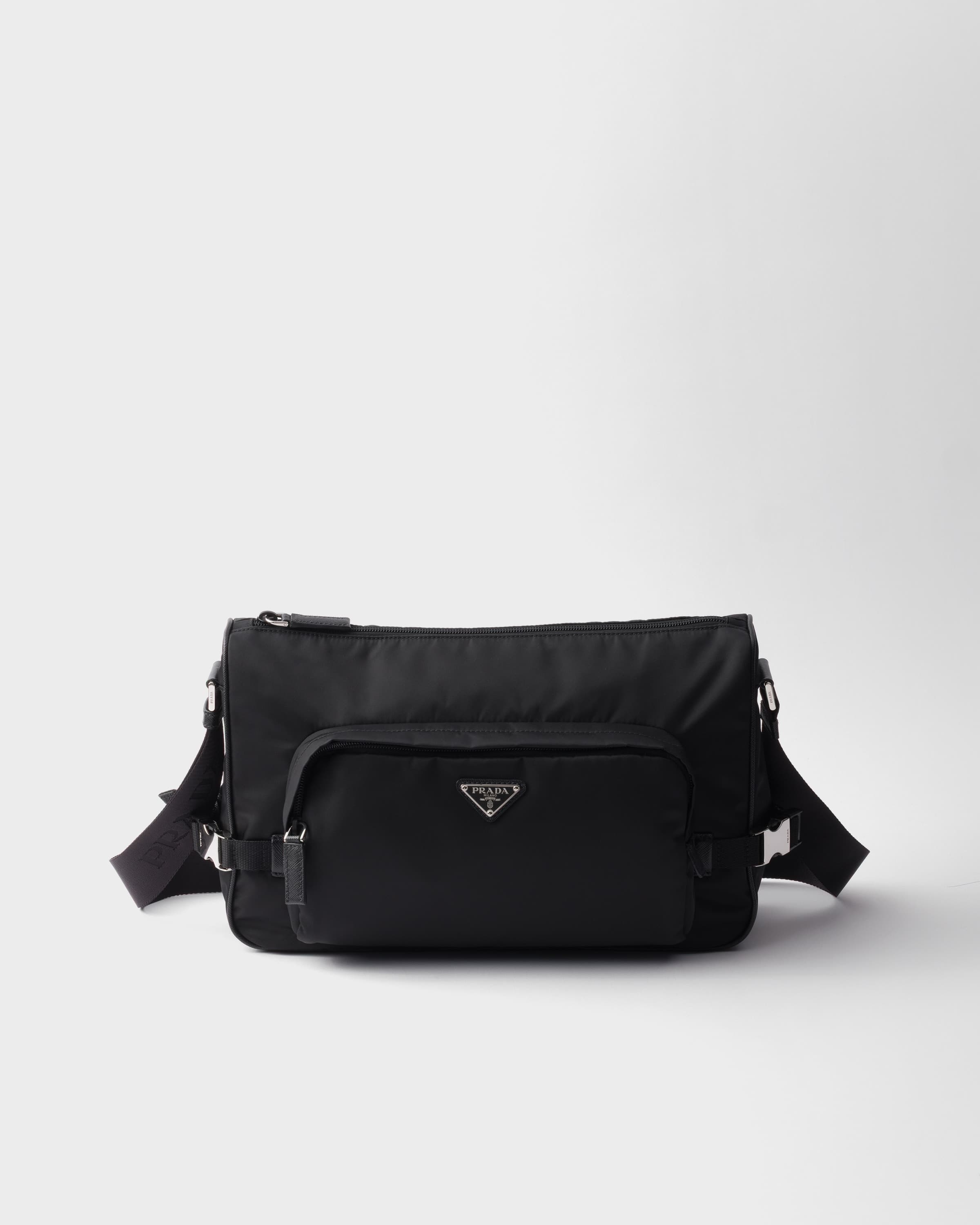 Large Re-Nylon and Saffiano leather shoulder bag — Black — 2VH191_2DMG_F0002_V_OOO