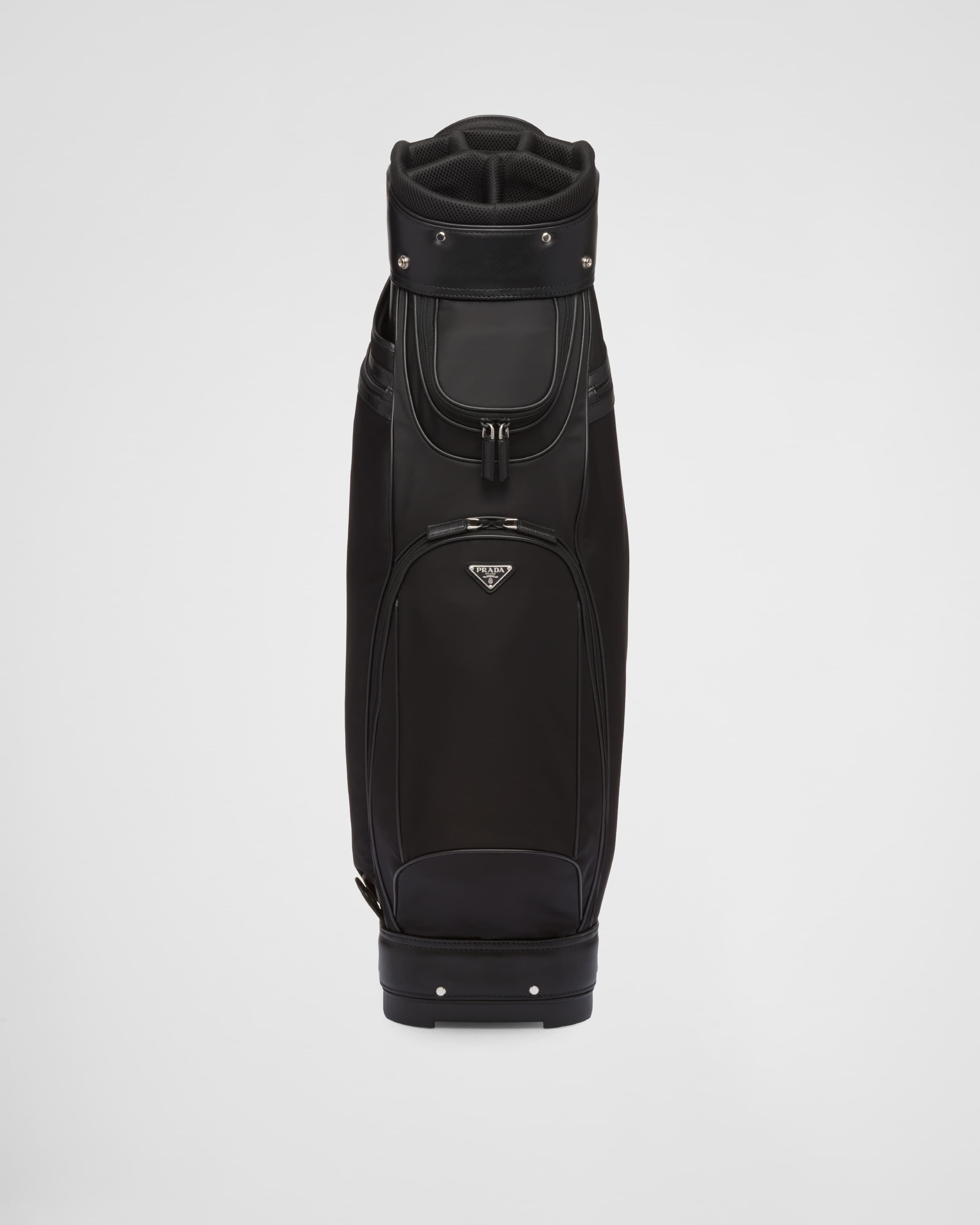 Re-Nylon and Saffiano golf bag — Black — 2VS357_2DMH_F0002_V_OOO