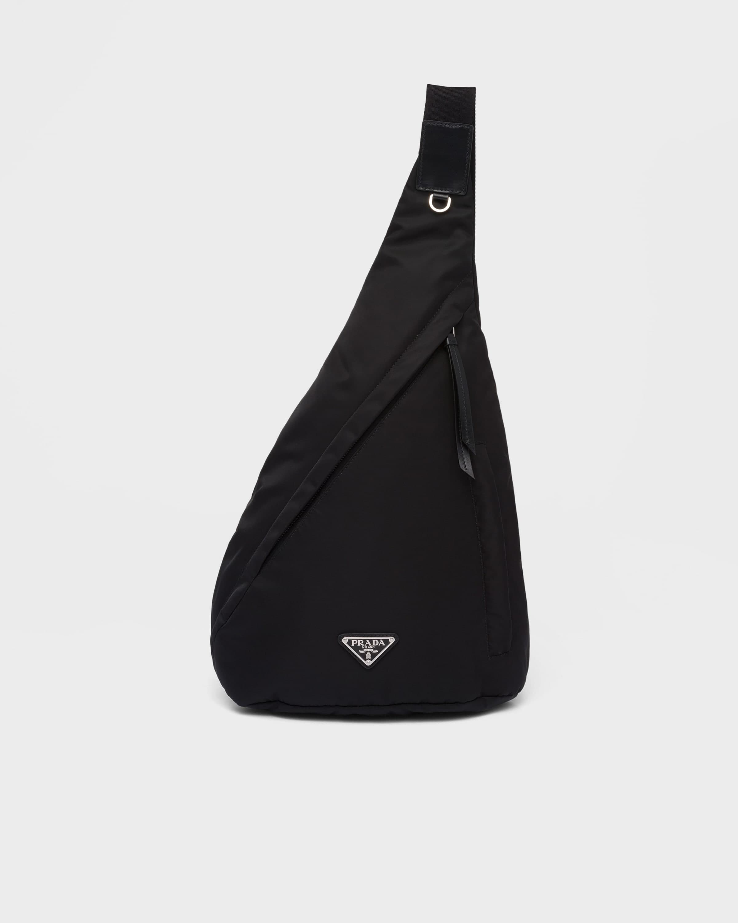 Re-Nylon and leather backpack — Black — 2VZ092_2DMG_F0002_V_OMO