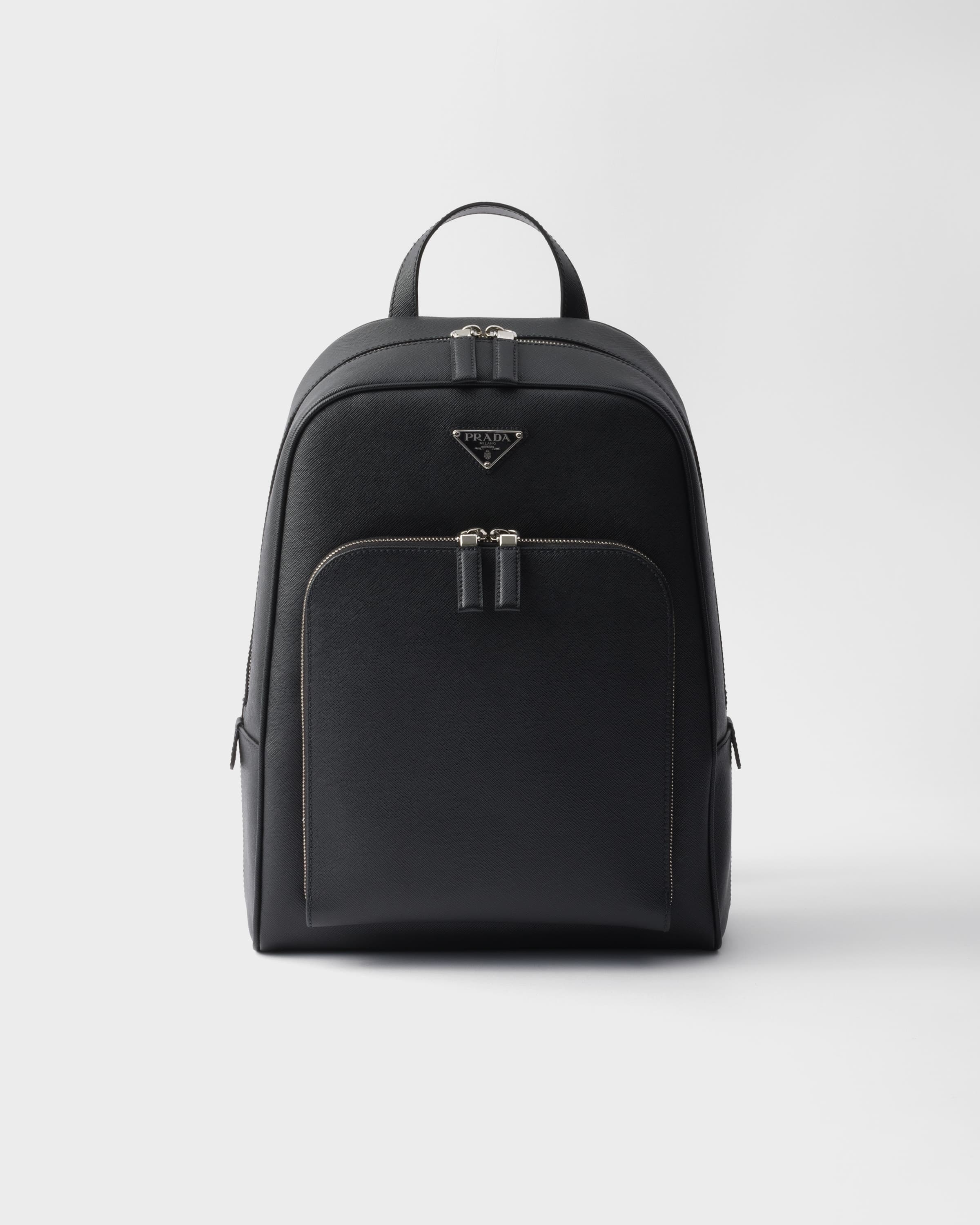 Saffiano backpack — Black — 2VZ102_9Z2_F0002_V_DOO