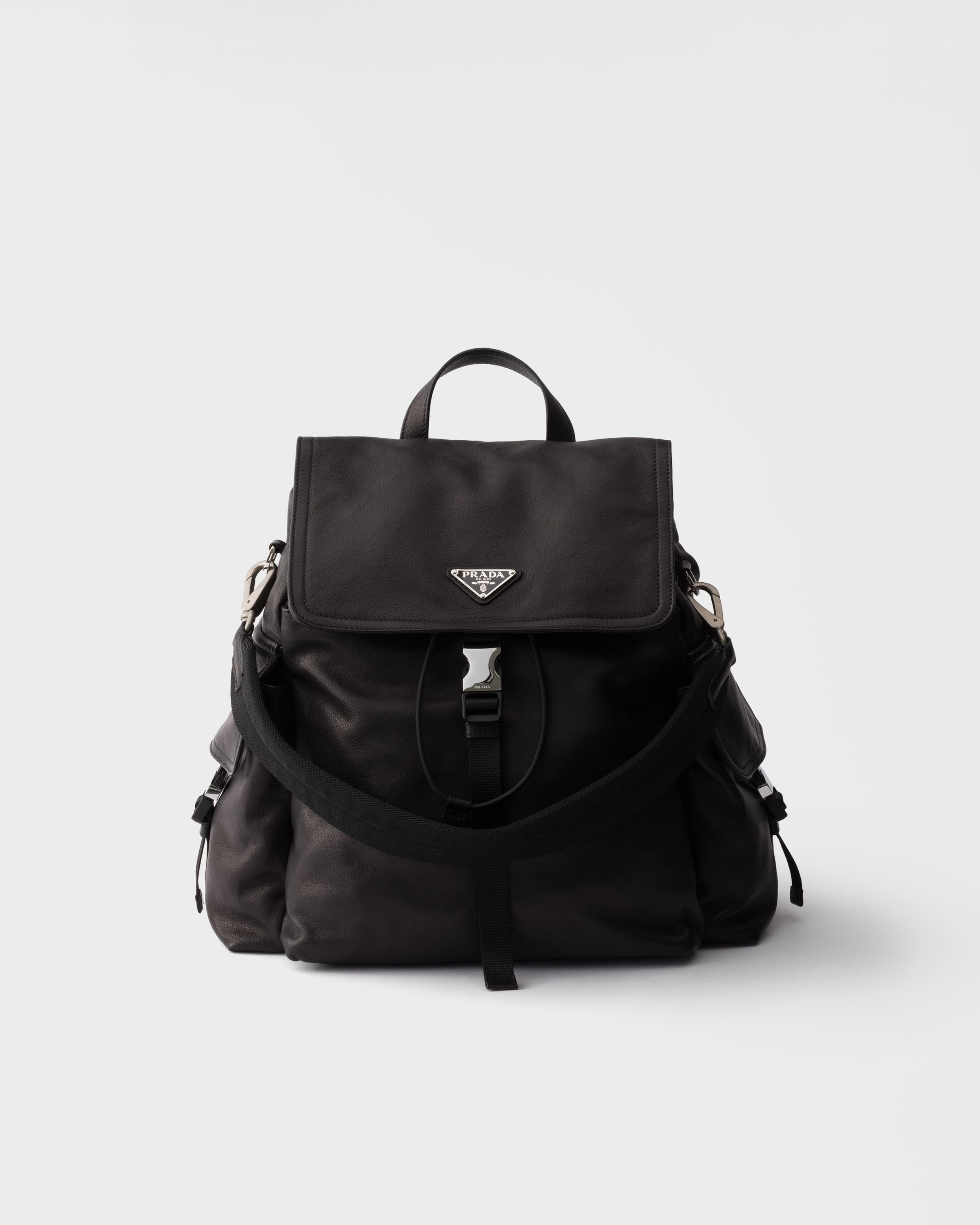 Explore leather backpack — Black — 2VZ118_2HE8_F0002_V_OOO