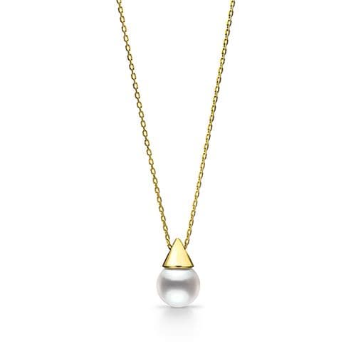 Akoya Pearl Pendant — P-15330-18KYG