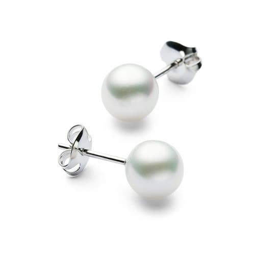 Akoya Pearl Earrings — E-P750-18KWG