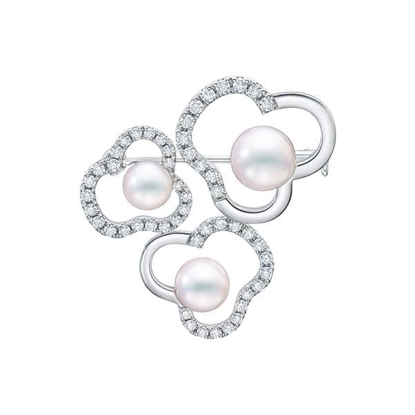 chants diamonds pave Brooch — B-4450-18KWG