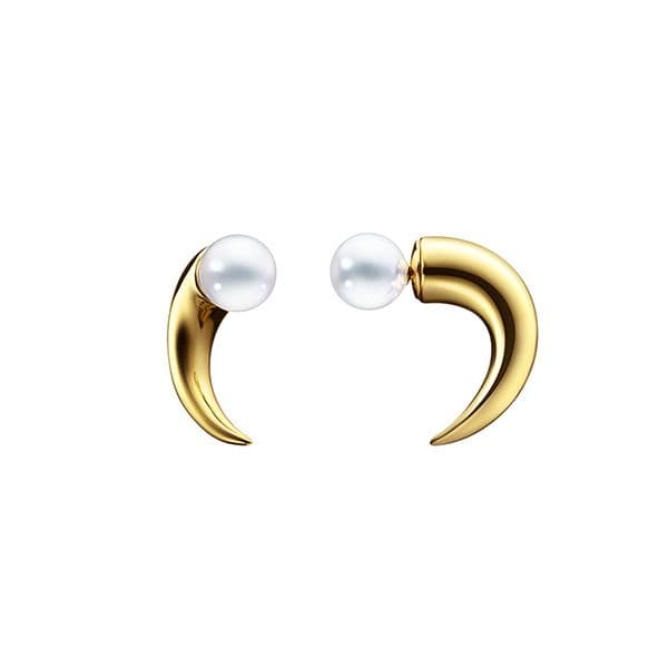 danger horn Earrings — E-3658-18KYG