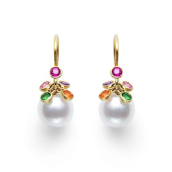 crowned pearl Earrings — E-3798-22KYG