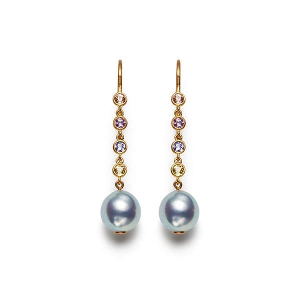 multicoloured Medicis Earrings — E-3886-22KYG-BNH