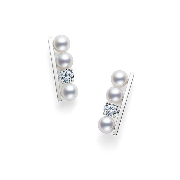 balance diamonds solo Earrings — E-3960-18KWG