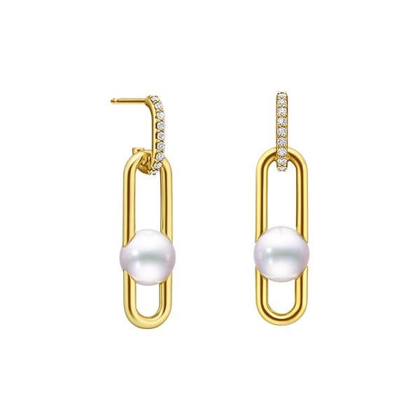 fine links Earrings — E-4225-18KYG