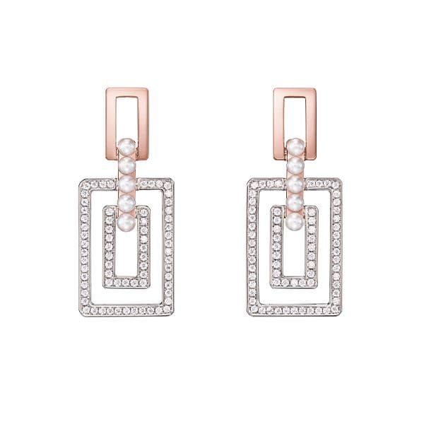 Linkage Earrings — E-4356-18KSG-18KWG