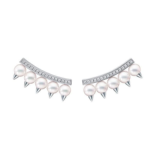 danger plus diamonds pave Earrings — E-4384-18KWG