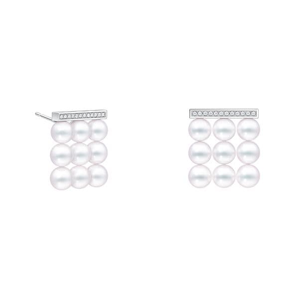 balance build diamonds pave Earrings — E-4439-18KWG