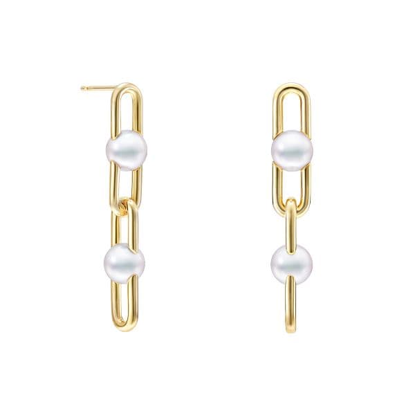 fine links Earrings — E-4477-18KYG